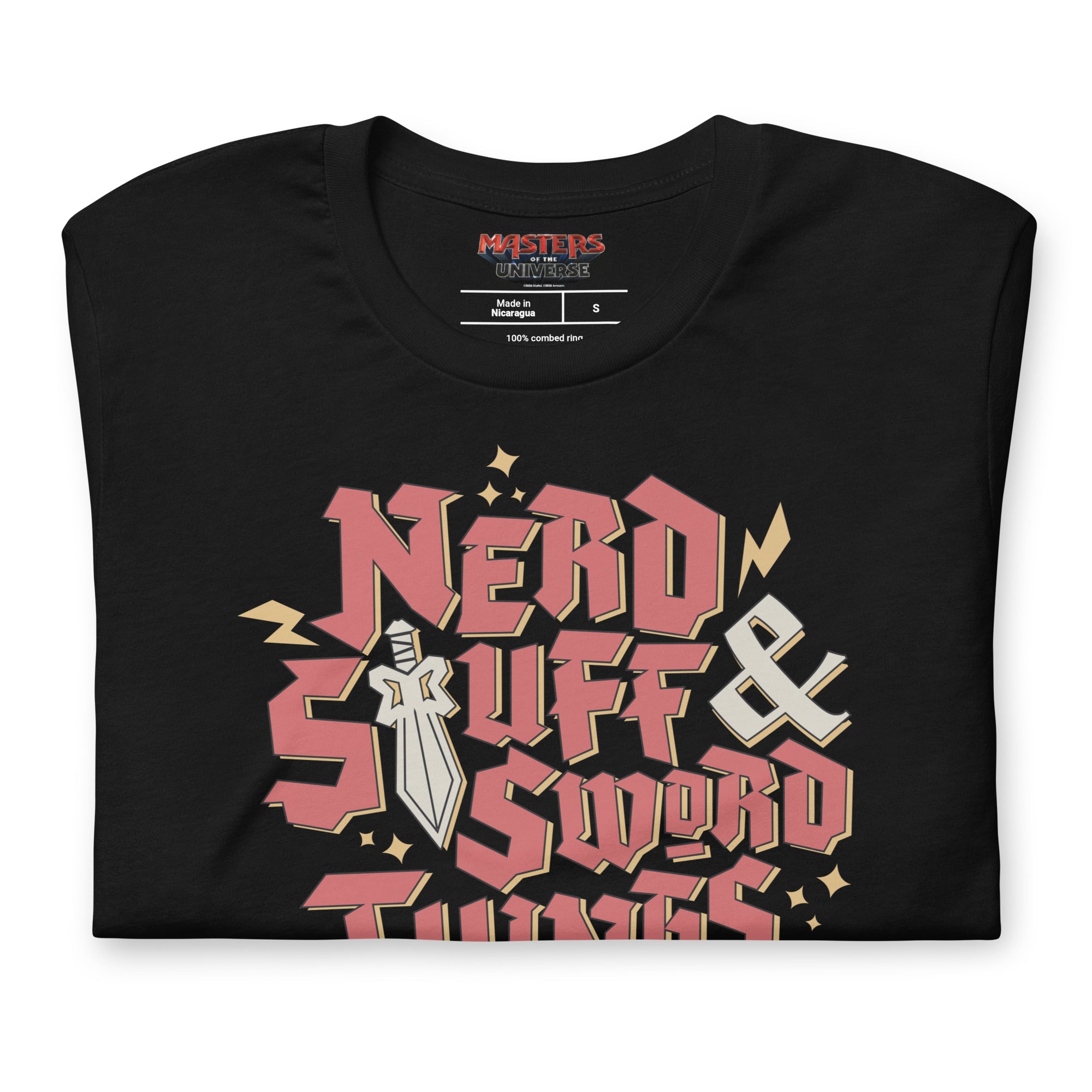 Masters of the Universe Movie Nerd Stuff and Sword Things Black T-shirt - Image 4