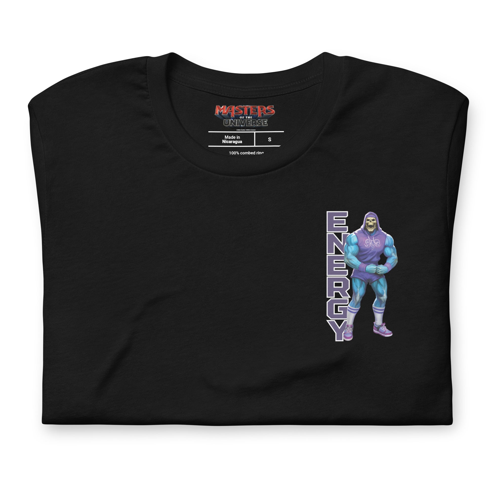 Masters of the Universe Gym Bro Skeletor Ab Power Black T-shirt - Image 4