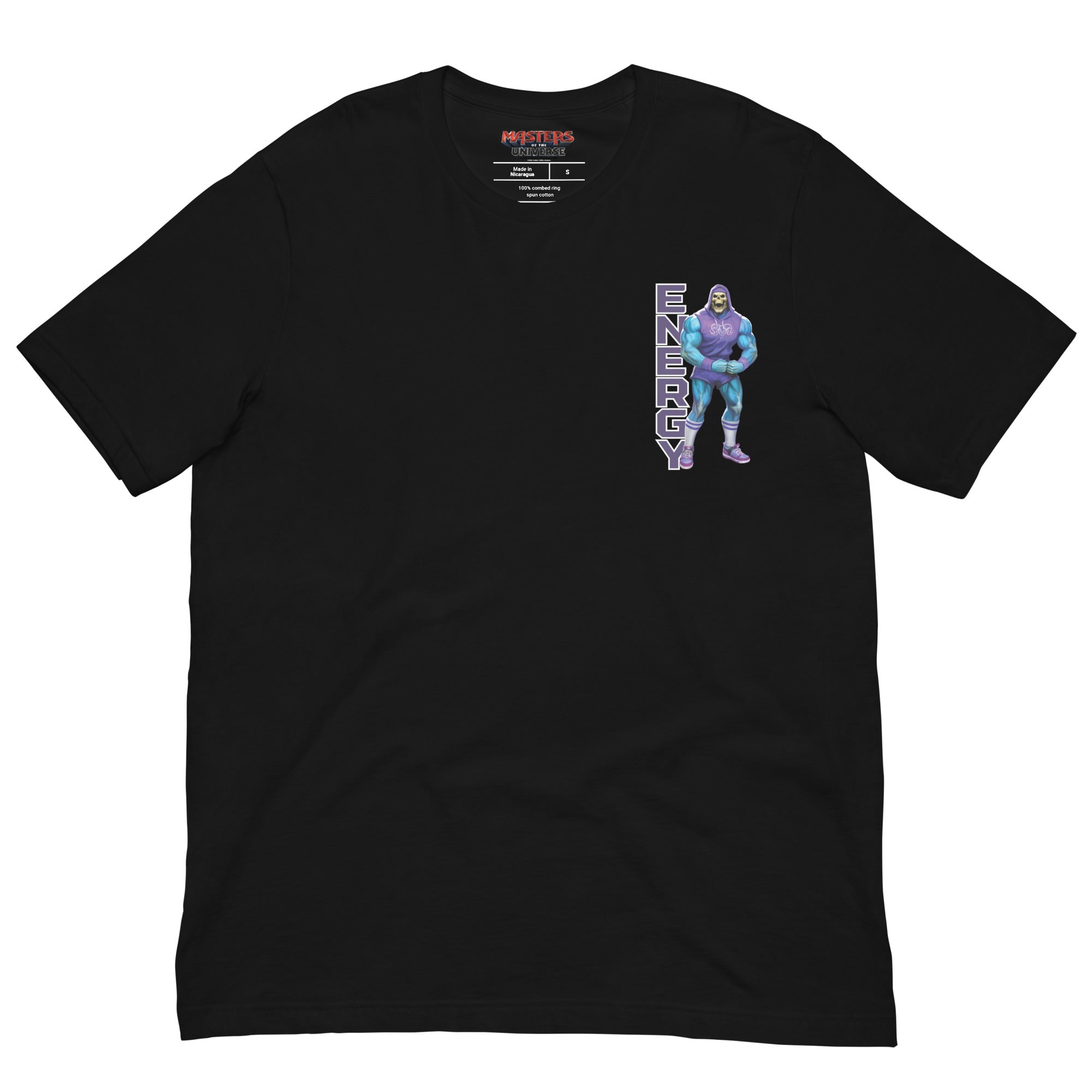 Masters of the Universe Gym Bro Skeletor Ab Power Black T-shirt - Image 6