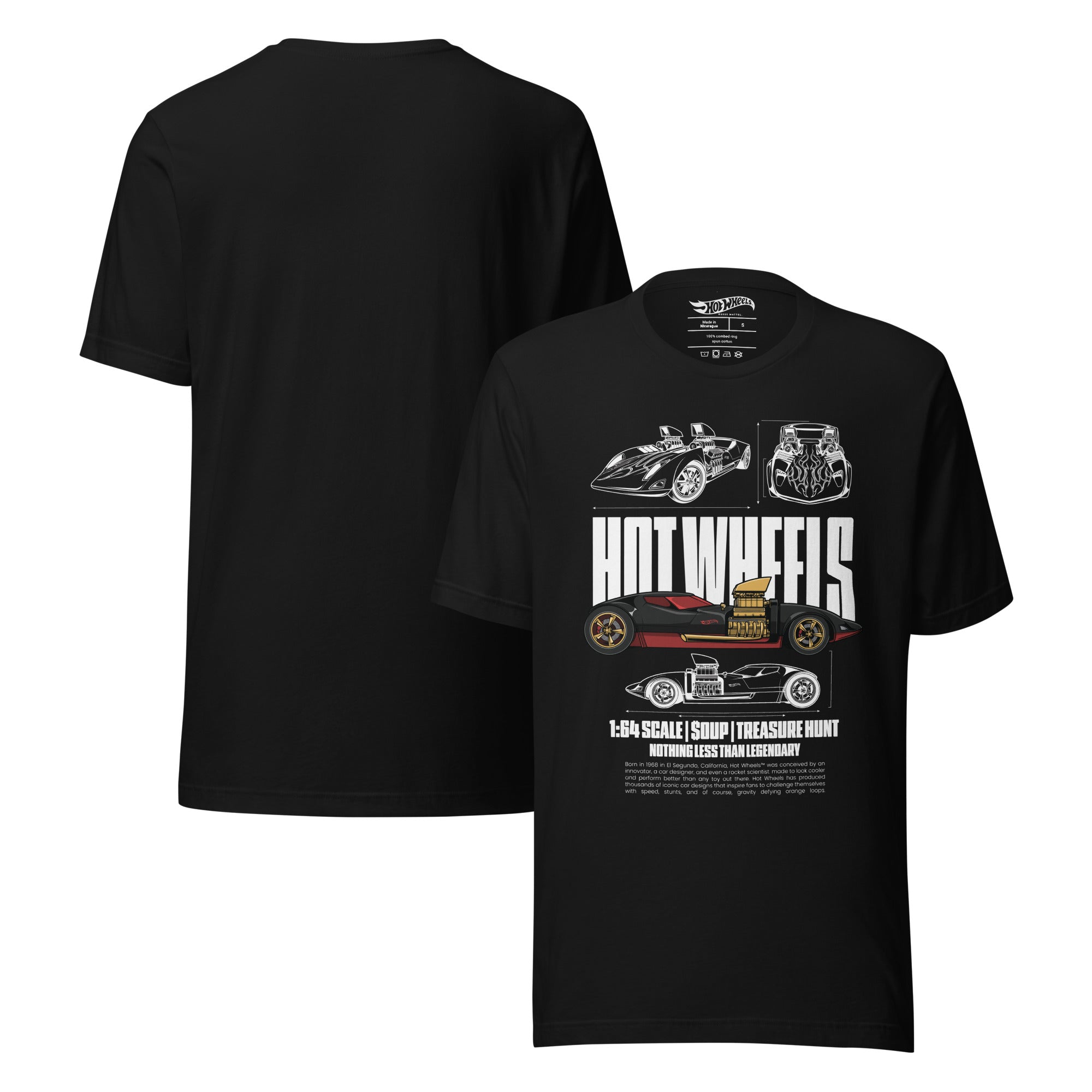 Hot Wheels Nothing Less than Legendary Black T-Shirt - Image 3