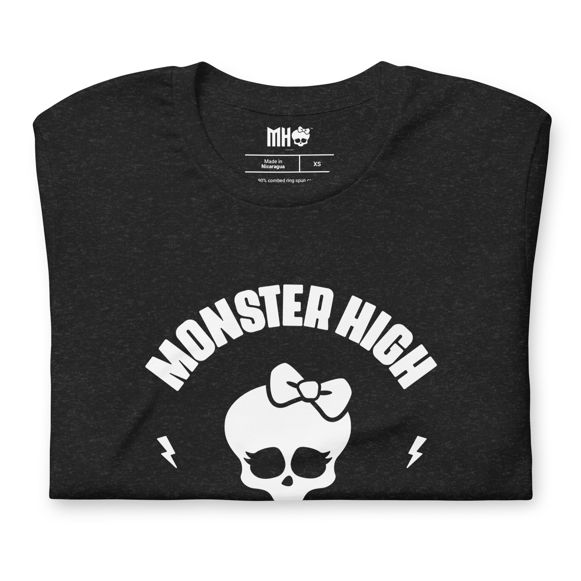 Monster High Fang Club Short Sleeve T-Shirt in Black Heather - Image 3