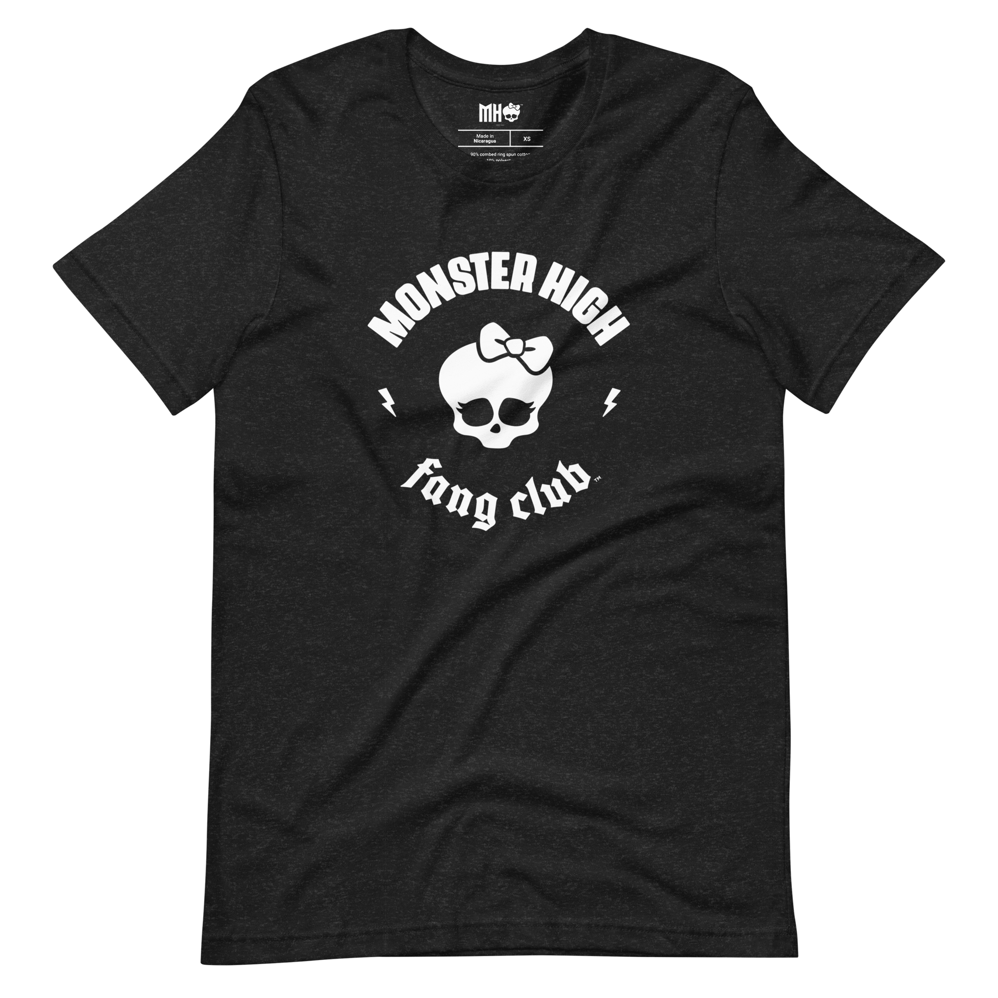 Monster High Fang Club Short Sleeve T-Shirt in Black Heather - Image 2