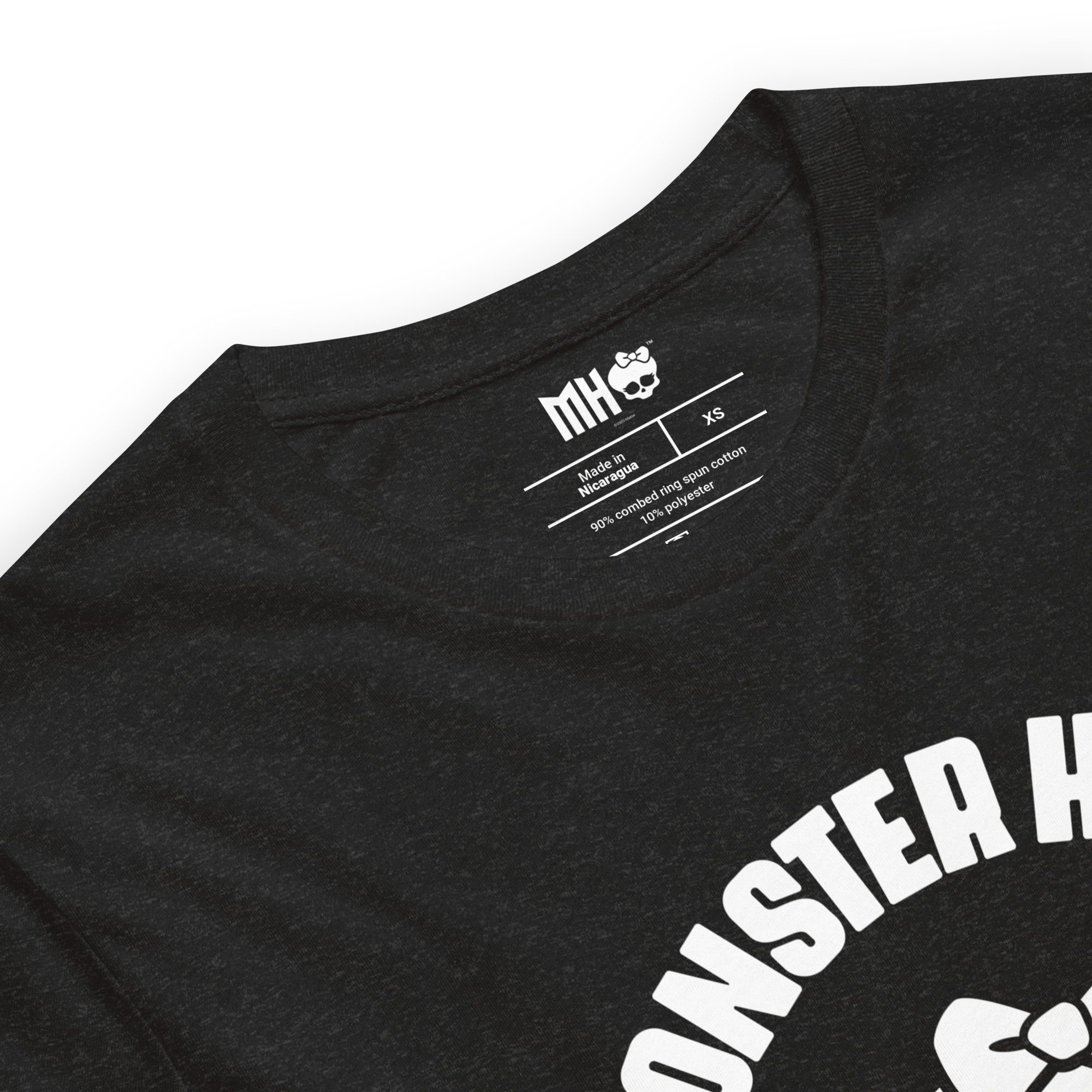 Monster High Fang Club Short Sleeve T-Shirt in Black Heather - Image 4