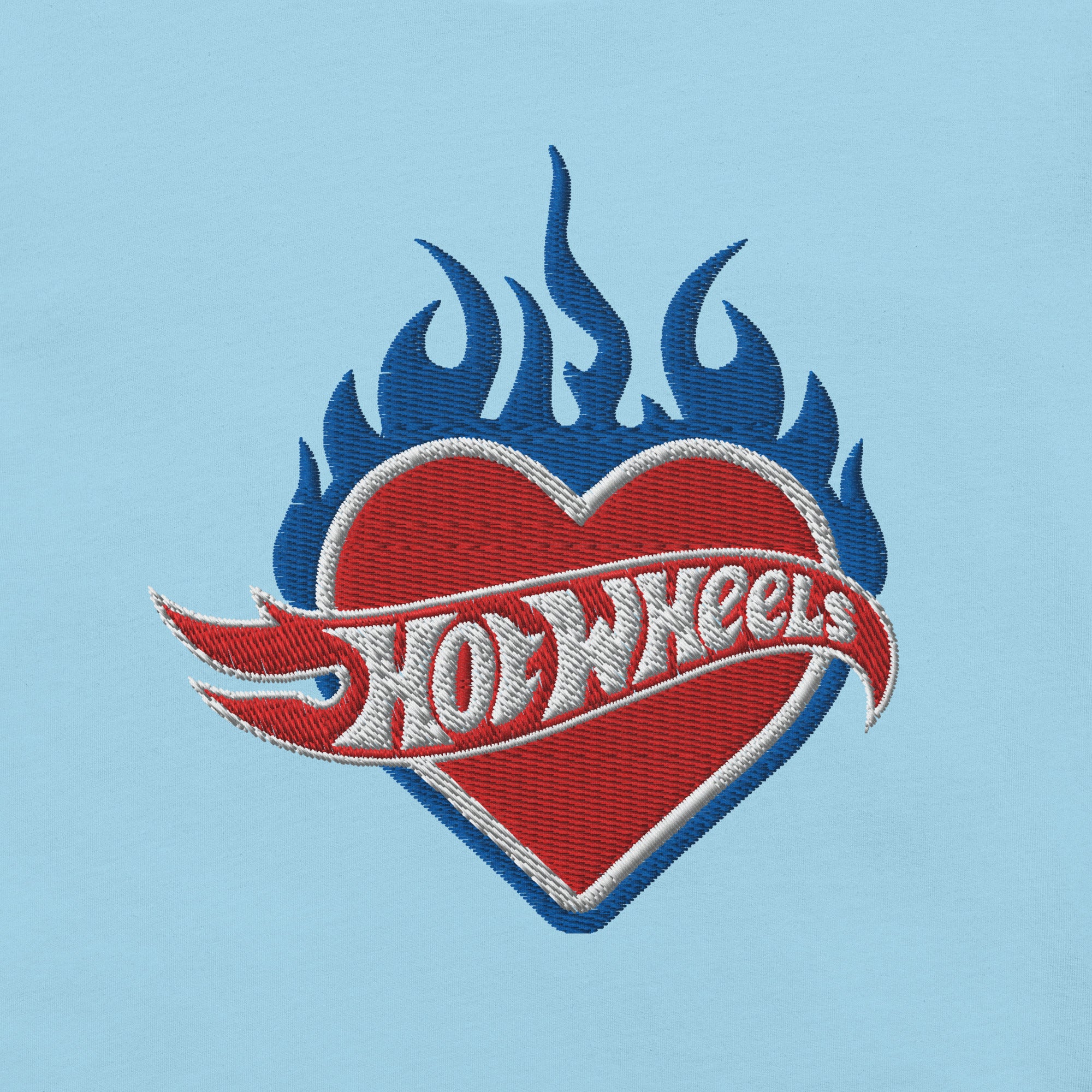 Hot Wheels Embroidered Heart T-Shirt - Image 3