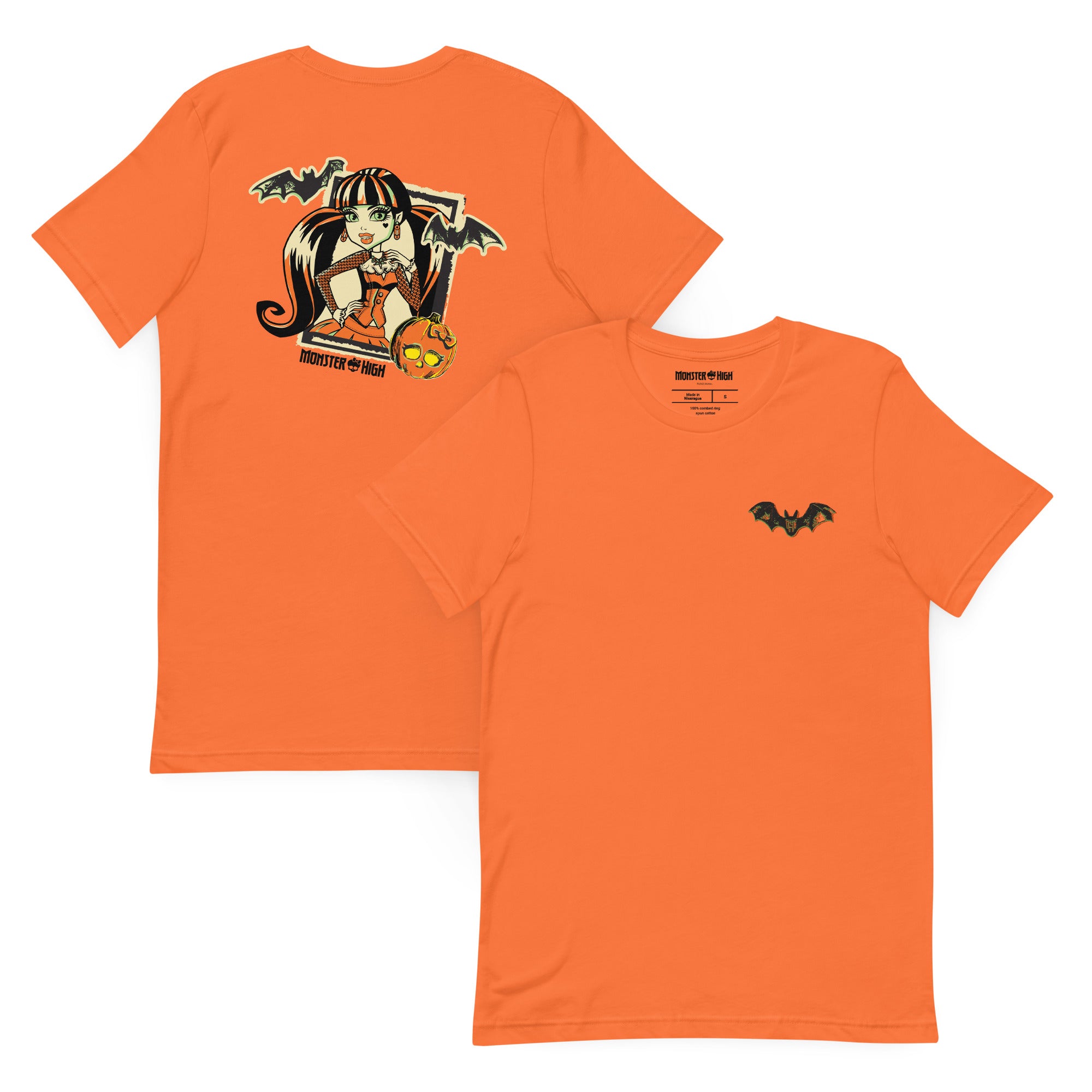 Monster High Draculaura Embroidered Orange T-Shirt - Image 2