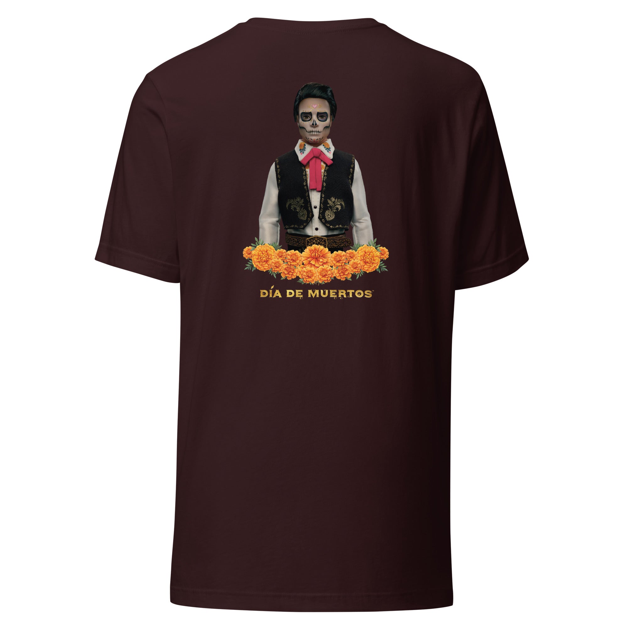 Barbie Día de Muertos Ken Embroidered Oxblood T-Shirt - Image 9