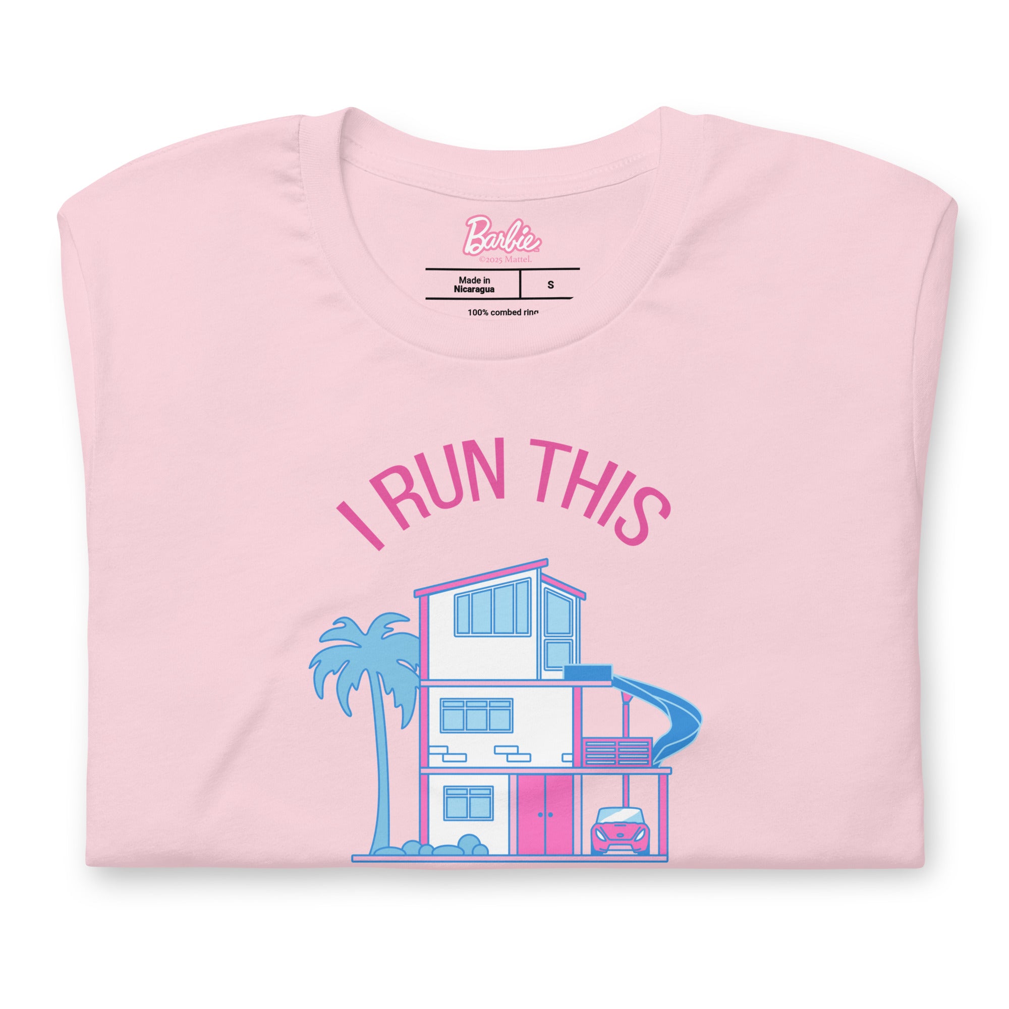 Barbie I Run This Dreamhouse Pink T-Shirt - Image 3