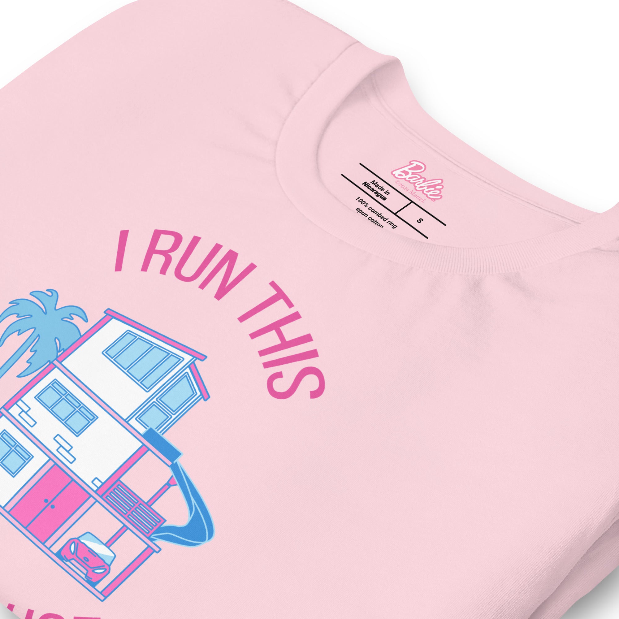 Barbie I Run This Dreamhouse Pink T-Shirt - Image 4