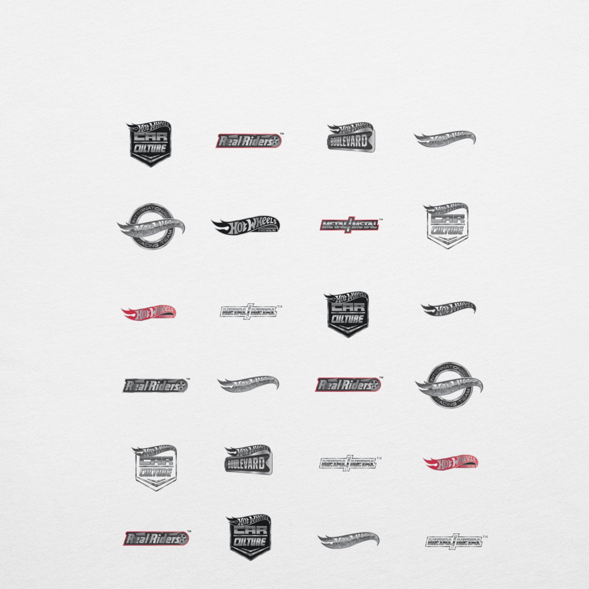 Hot Wheels Logos White T-Shirt - Image 8