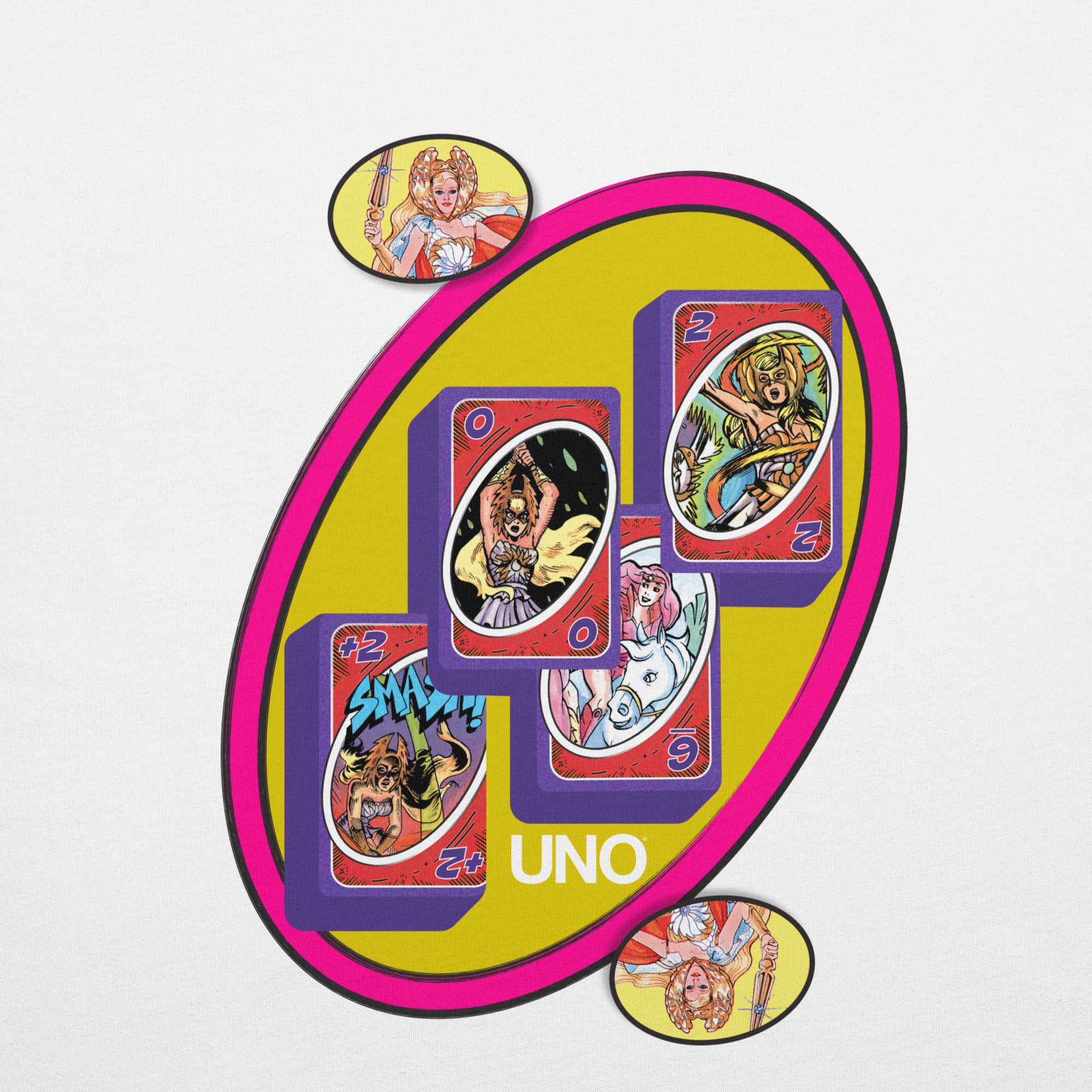 UNO Masters of the Universe She-Ra Princess Power White T-Shirt - Image 2