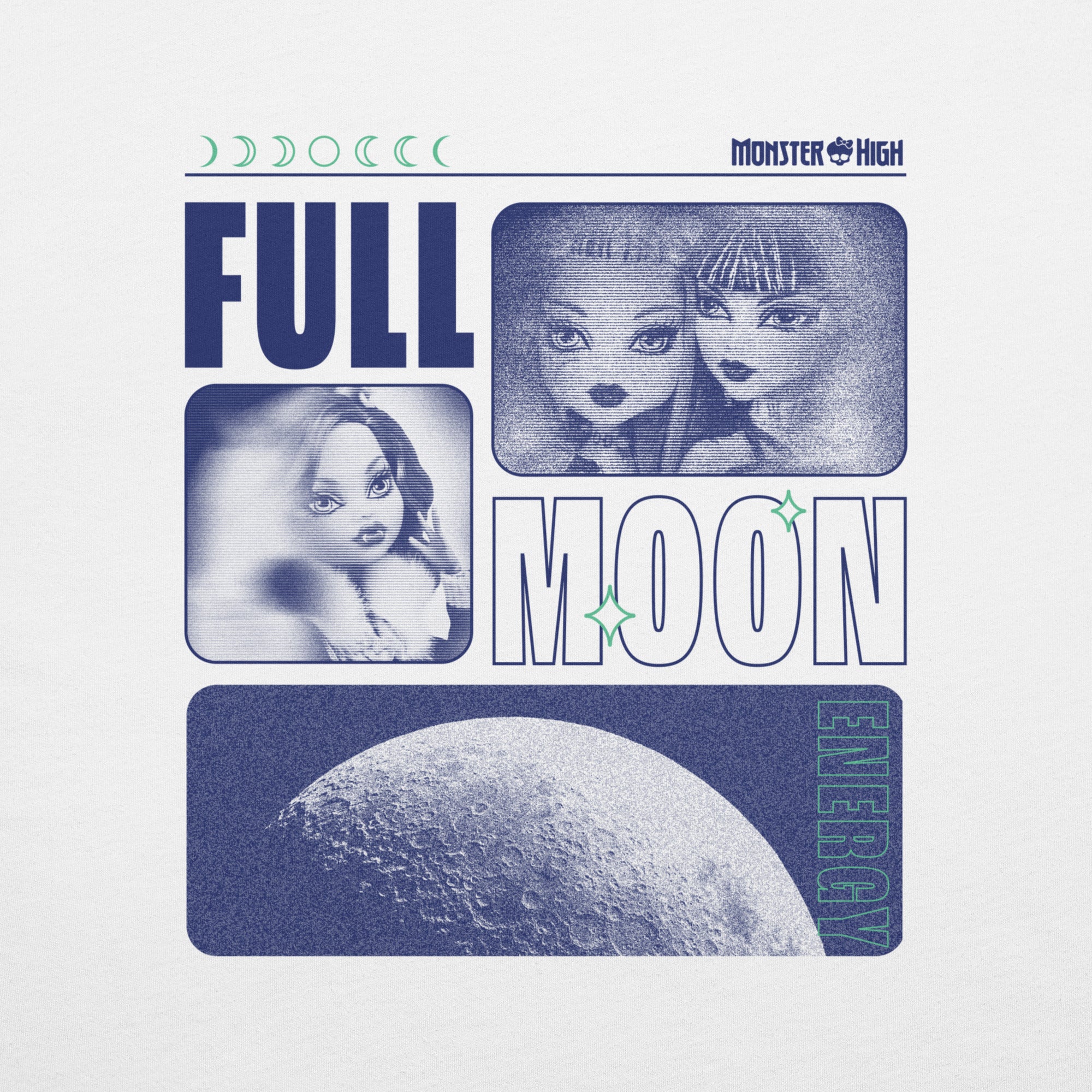 Monster High Full Moon Embroidered White T-Shirt - Image 7