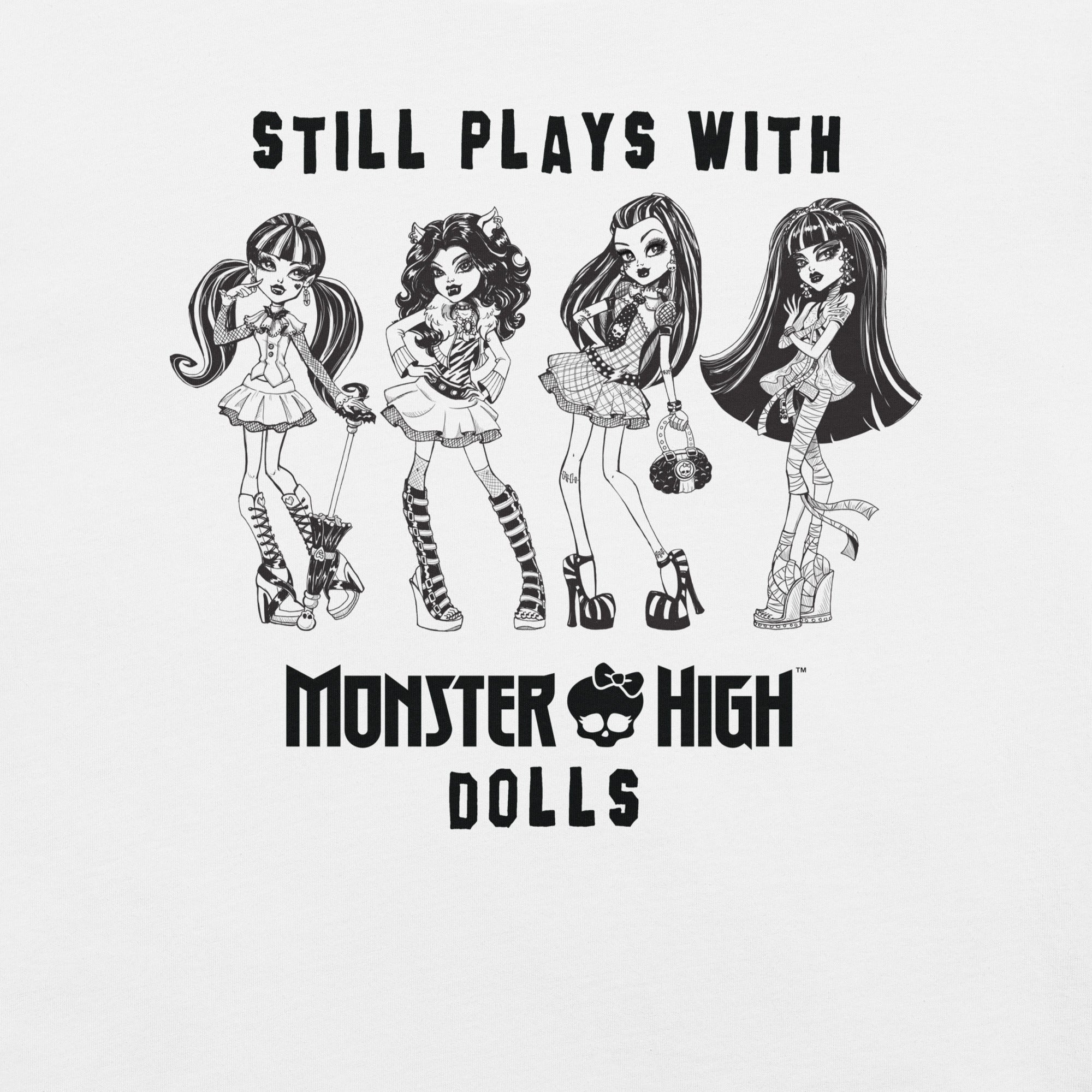 Monster High Still Plays with Monster High Dolls White T-Shirt - Image 2