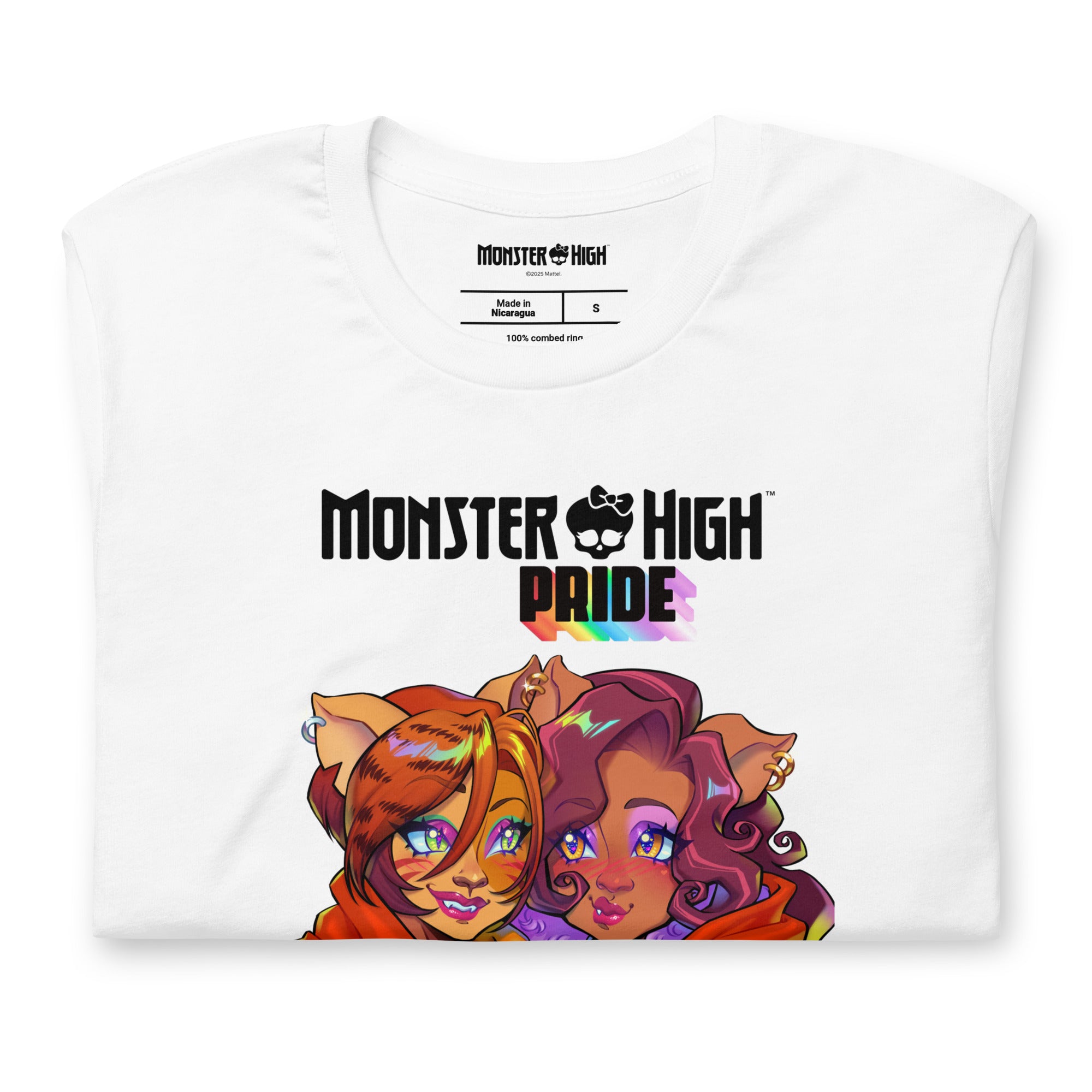 Monster High Pride Toralei & Clawdeen White T-Shirt - Image 5
