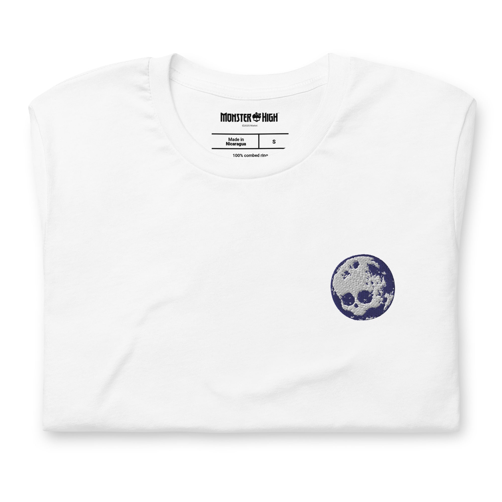 Monster High Full Moon Embroidered White T-Shirt - Image 4
