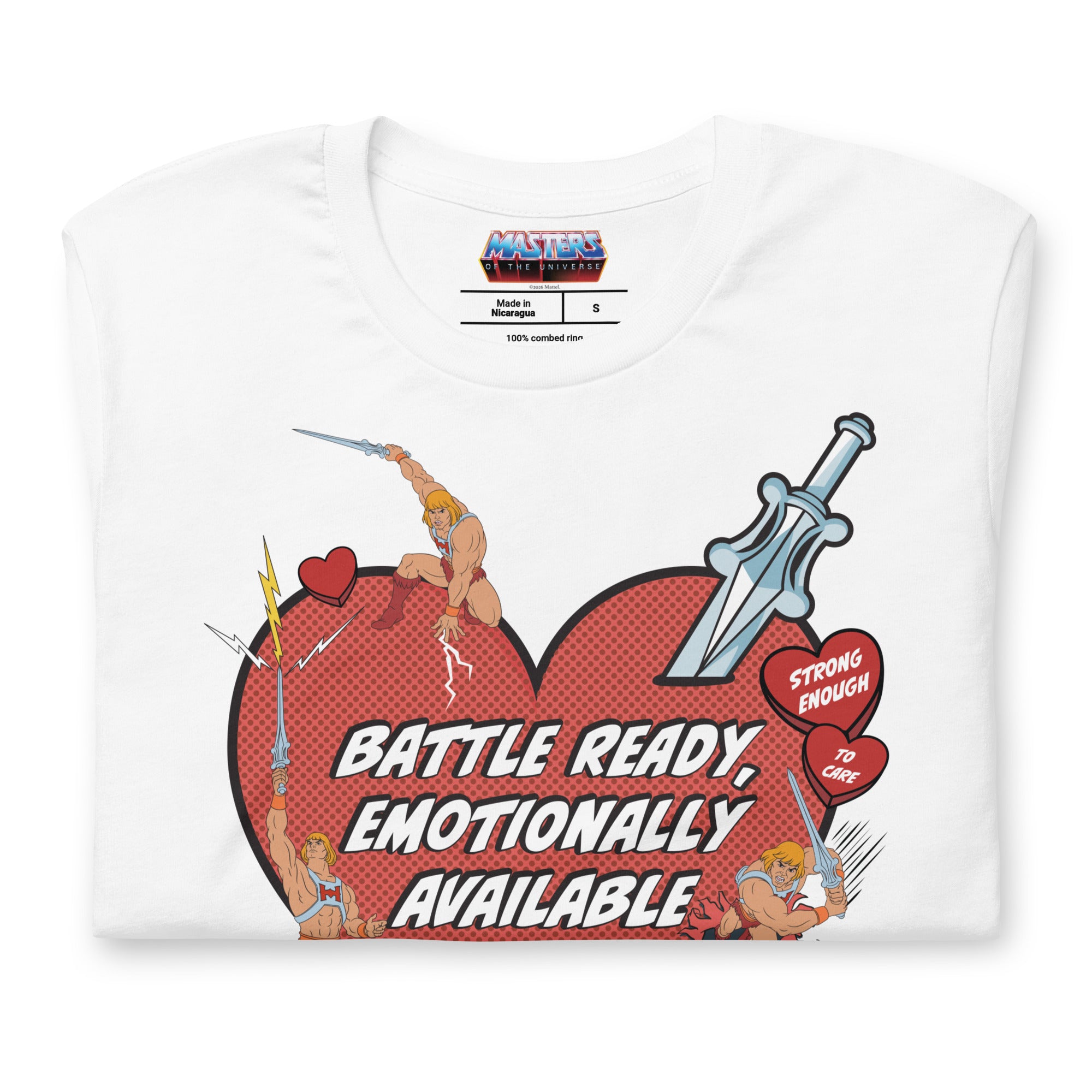 Masters of the Universe He-Man Battle Ready White T-shirt - Image 6