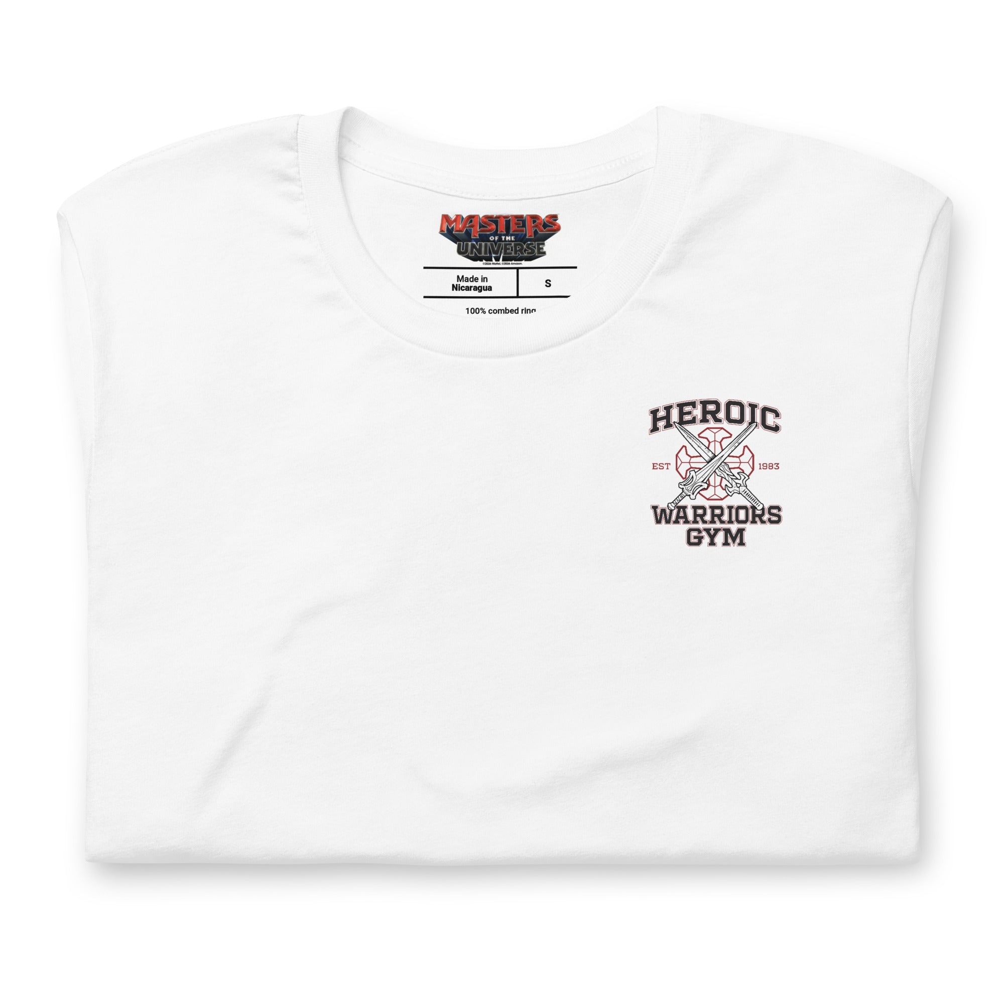 Masters of the Universe Movie Heroic Warriors Gym White T-shirt - Image 3