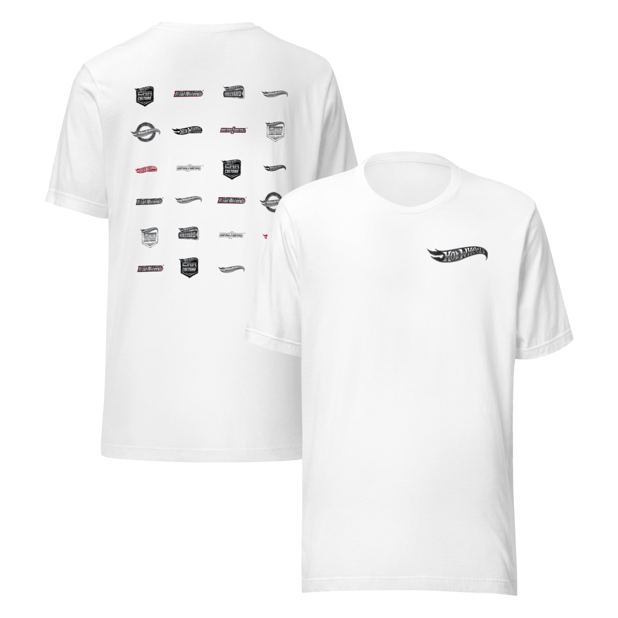 Hot Wheels Logos White T-Shirt - Image 3