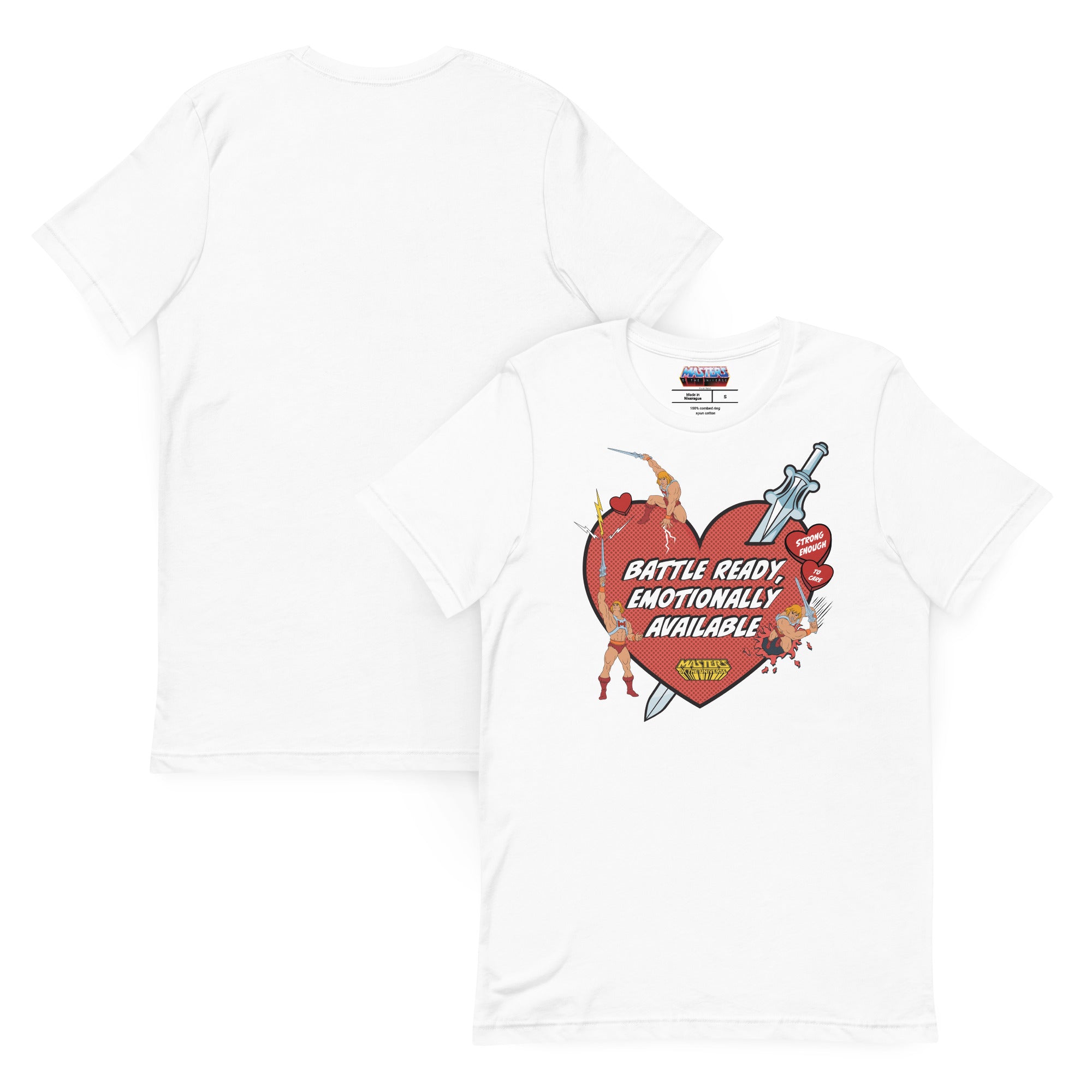 Masters of the Universe He-Man Battle Ready White T-shirt - Image 2