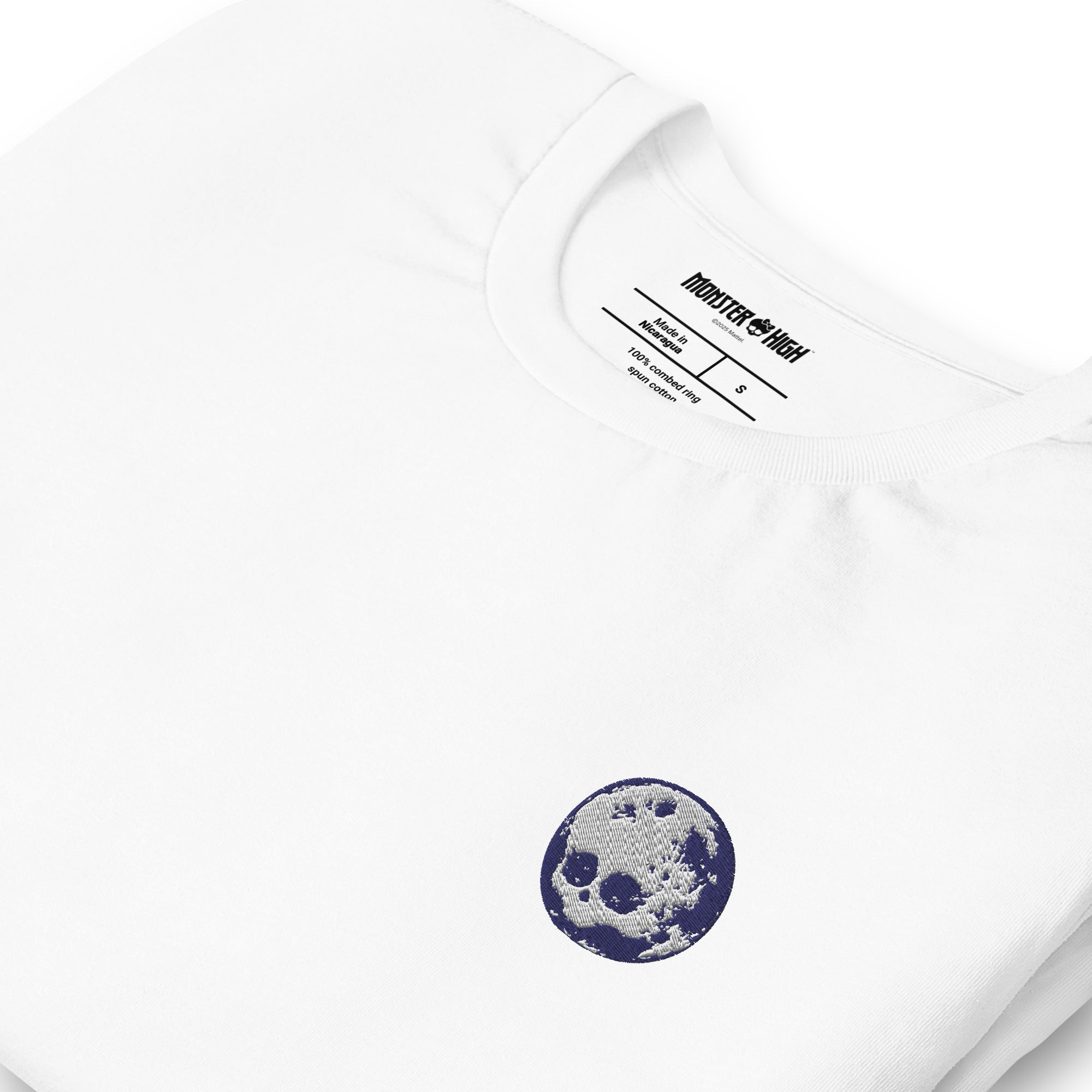 Monster High Full Moon Embroidered White T-Shirt - Image 5