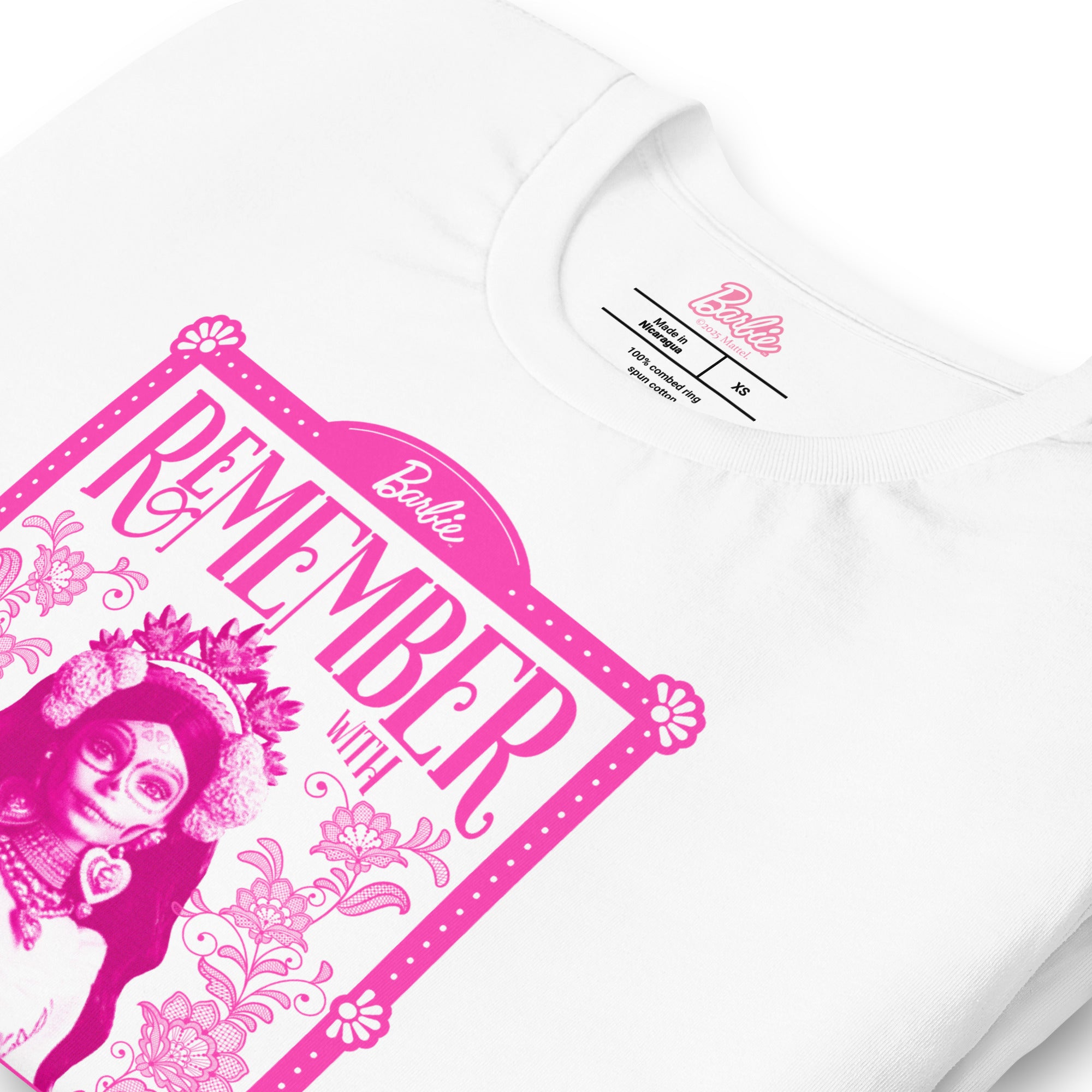 Barbie Día de Muertos Remember Love White T-Shirt - Image 4