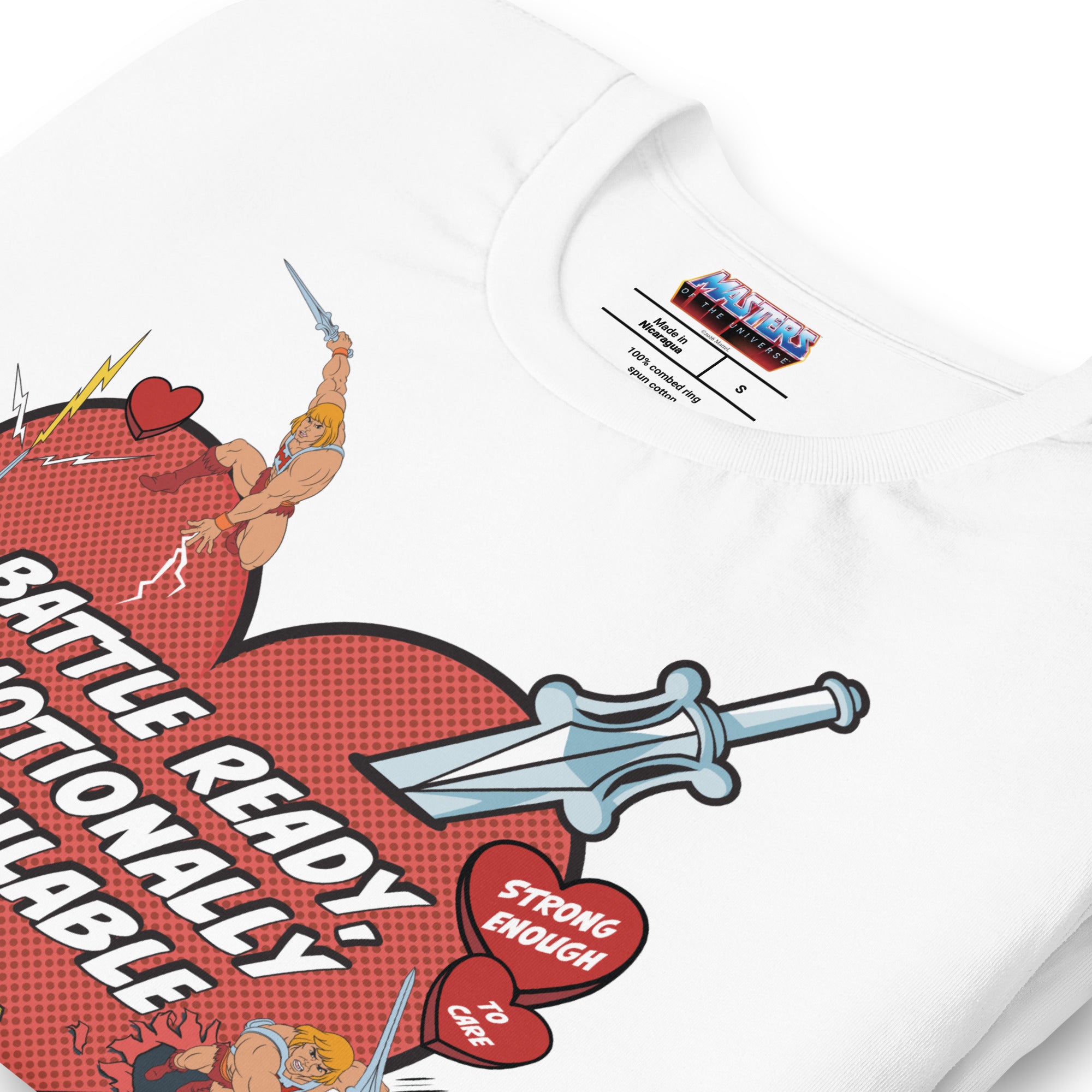 Masters of the Universe He-Man Battle Ready White T-shirt - Image 5