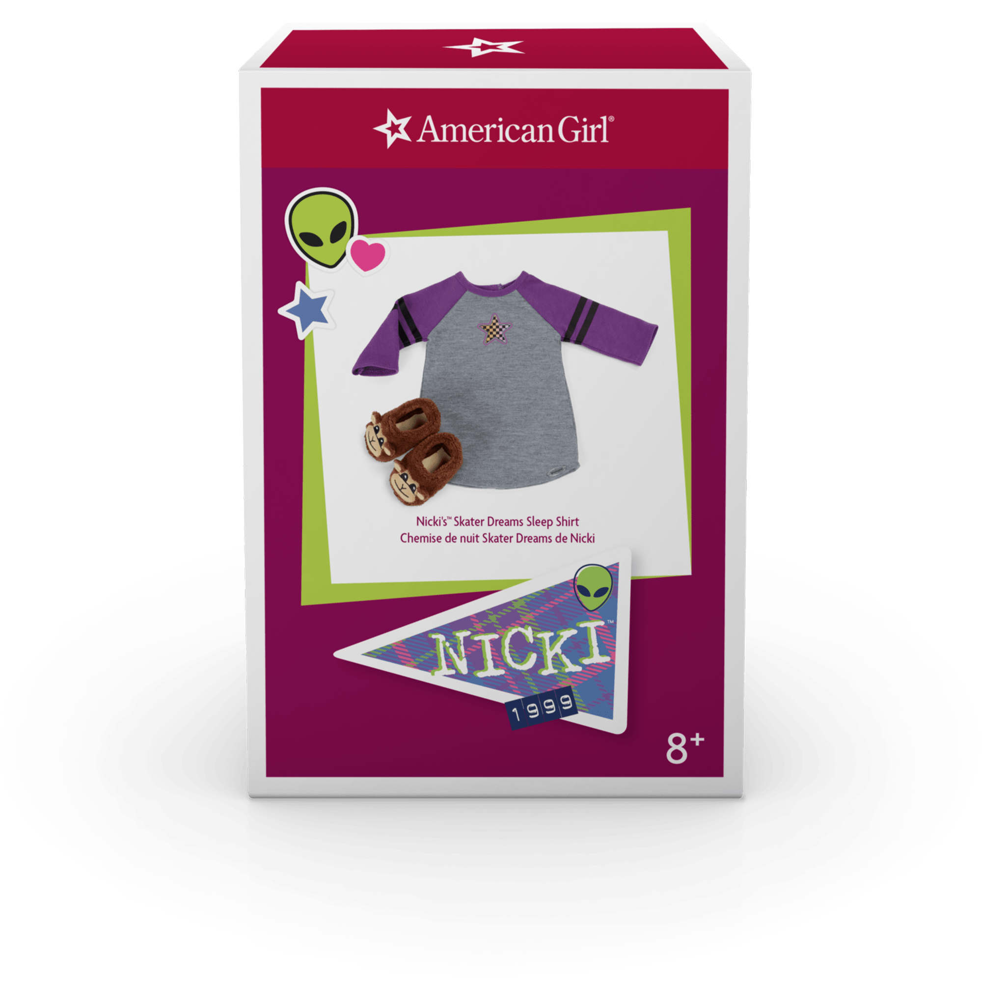 Nicki's™ Skater Dreams Sleep Shirt for 18-inch Dolls (Historical Characters) - Image 6