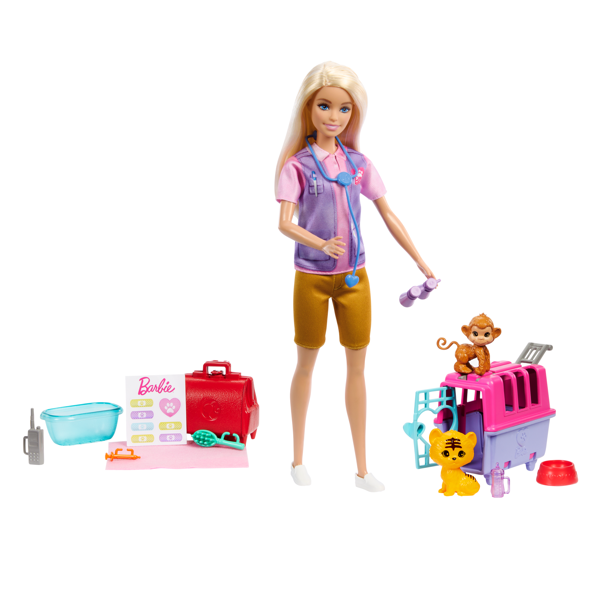 Barbie-Sauvetage D'Animaux-Coffret Poupée Blonde et Accessoires - Image 5