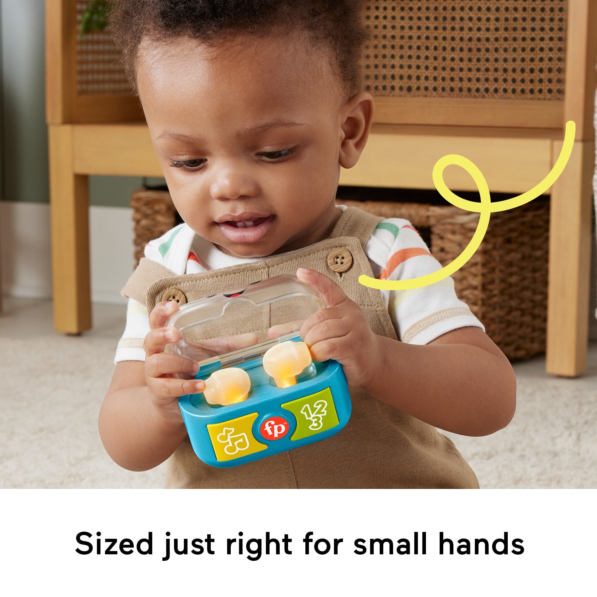 Fisher-Price Laugh & Learn Play Along Ear Buds Baby & Toddler Learning Toy With Music & Lights - Image 4