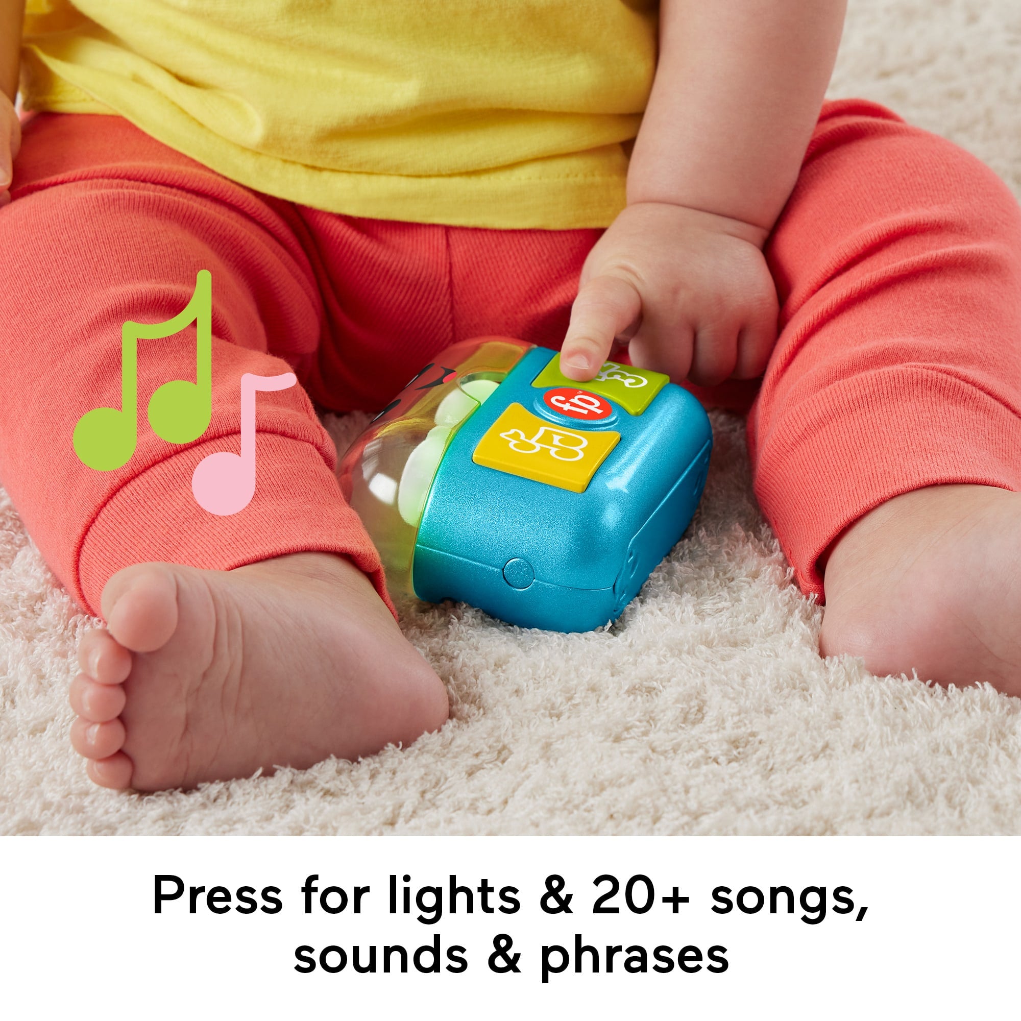 Fisher-Price Laugh & Learn Play Along Ear Buds Baby & Toddler Learning Toy With Music & Lights - Image 3
