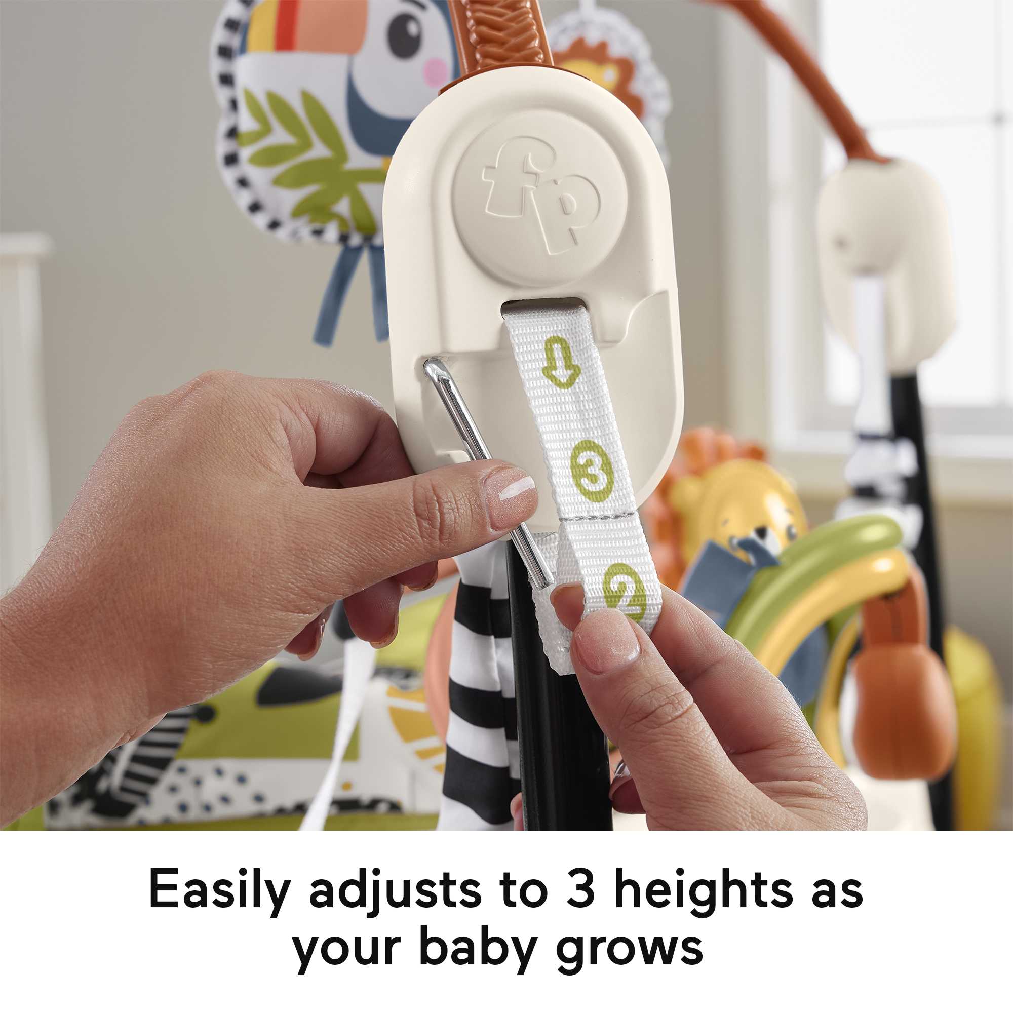 Fisher-Price Jumperoo Baby Activity Center With Lights Music And Sounds. Palm Paradise - Image 5