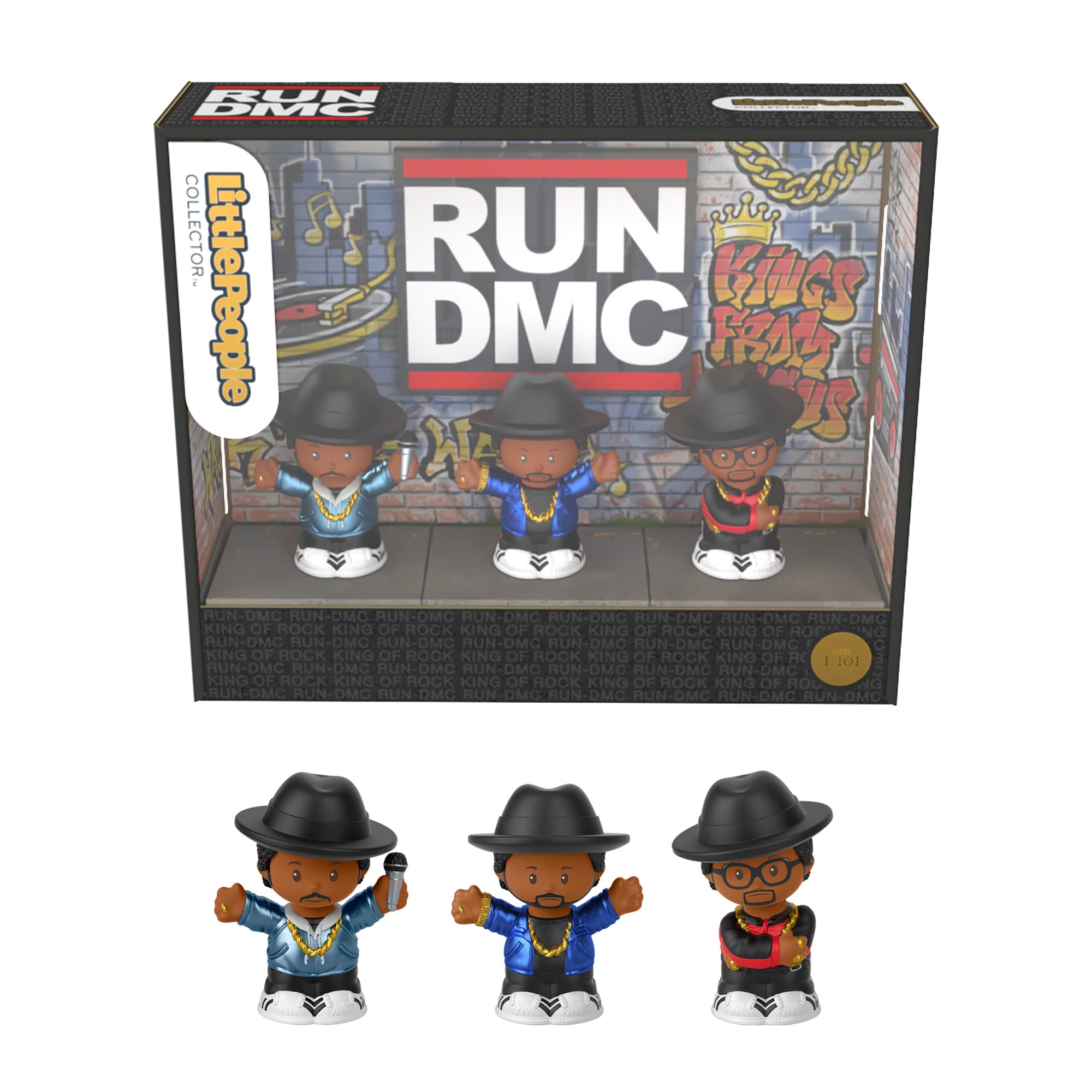 Fisher-Price Little People Collector Run DMC Special Edition Figure Set. 3 Figurines