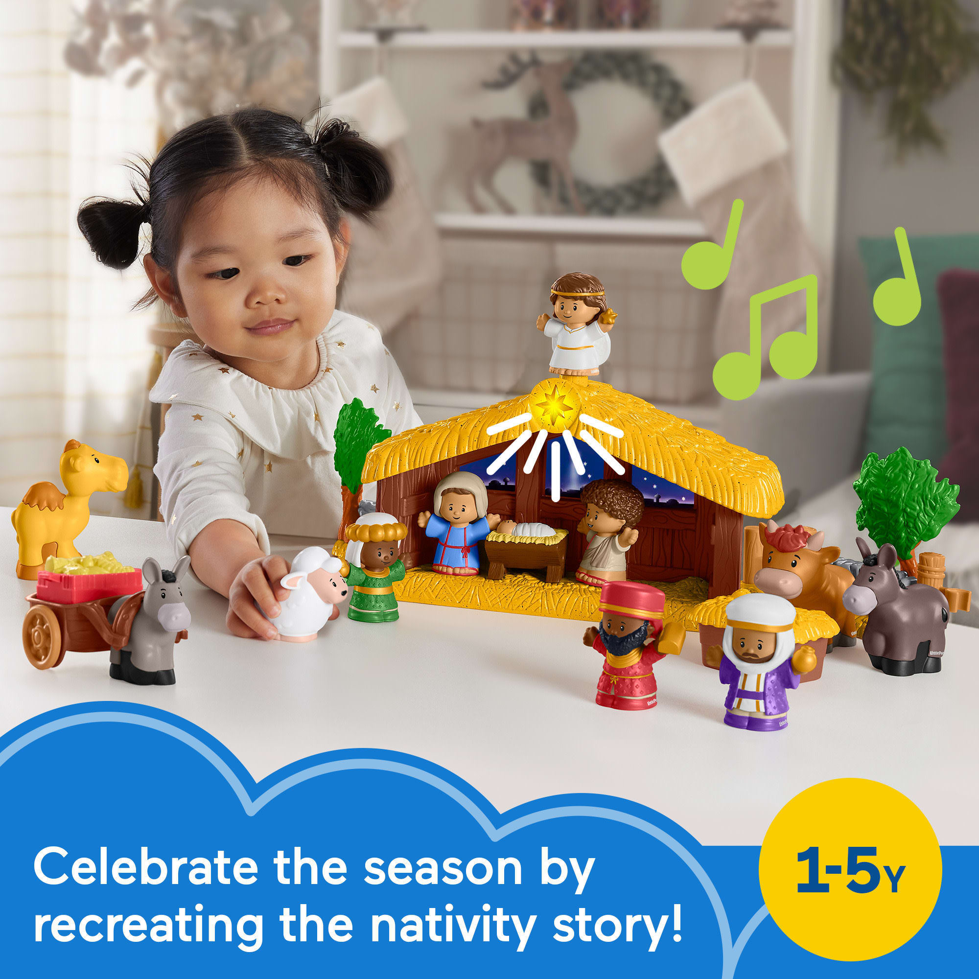 Fisher-Price Little People Nativity Set For Toddlers With Light & Music. 18 Play Pieces - Image 2