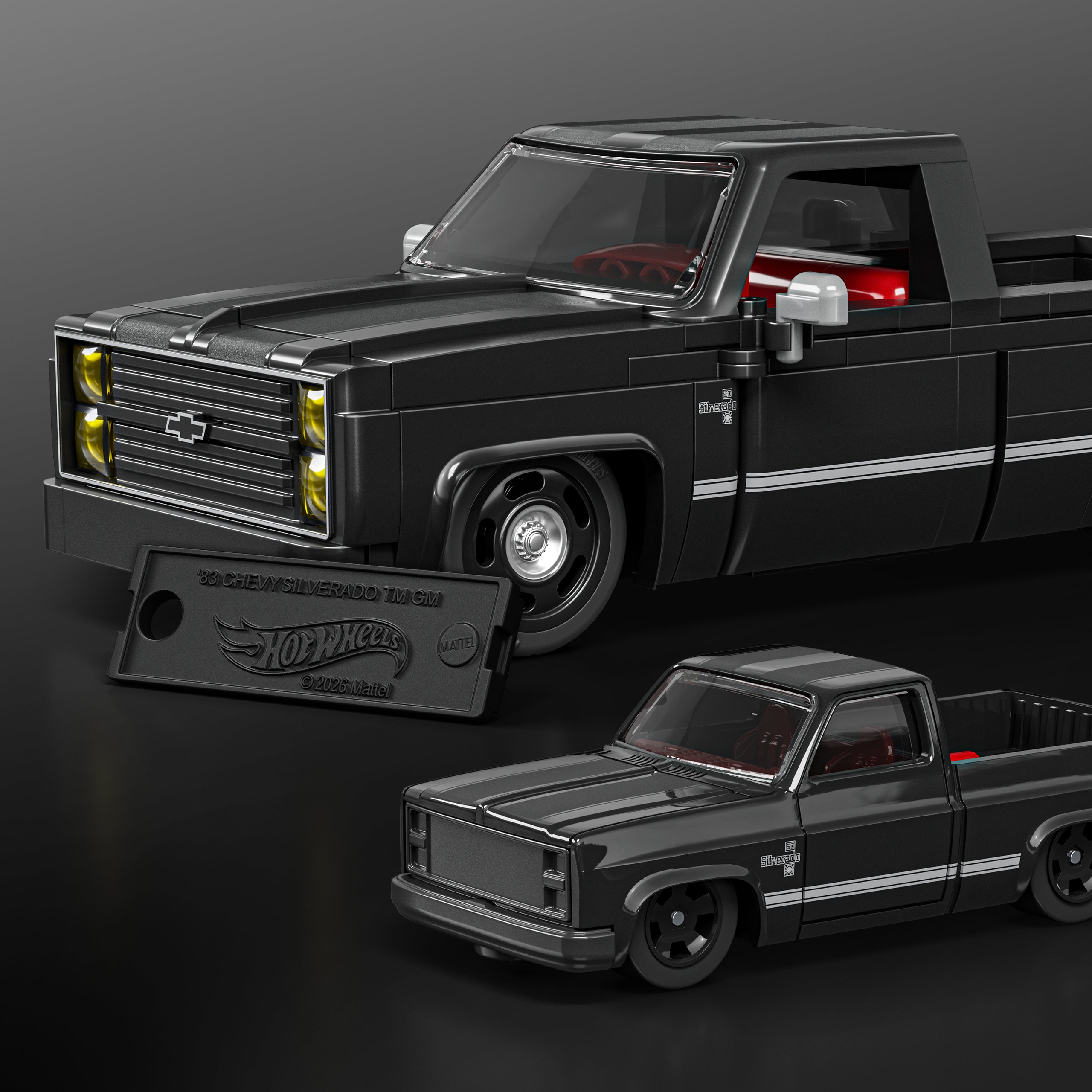 Mattel Brick Shop Hot Wheels Juguete de Construcción Speed '83 Chevy Silverado - Image 5