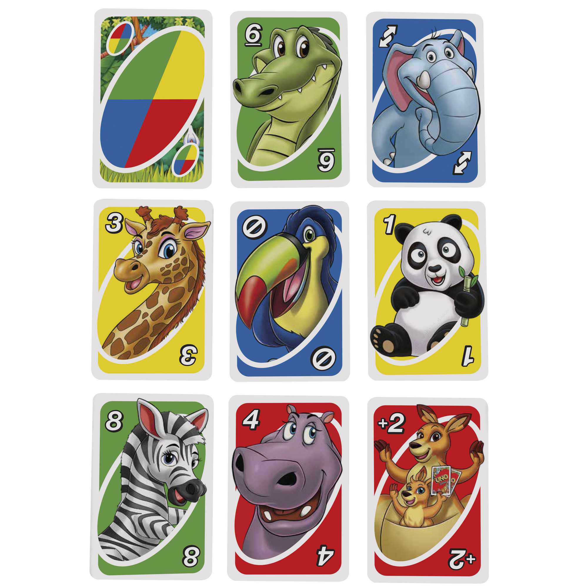 UNO Junior Card Game For Kids With Simple Rules & Animal Matching For 2-4 Players - Image 6