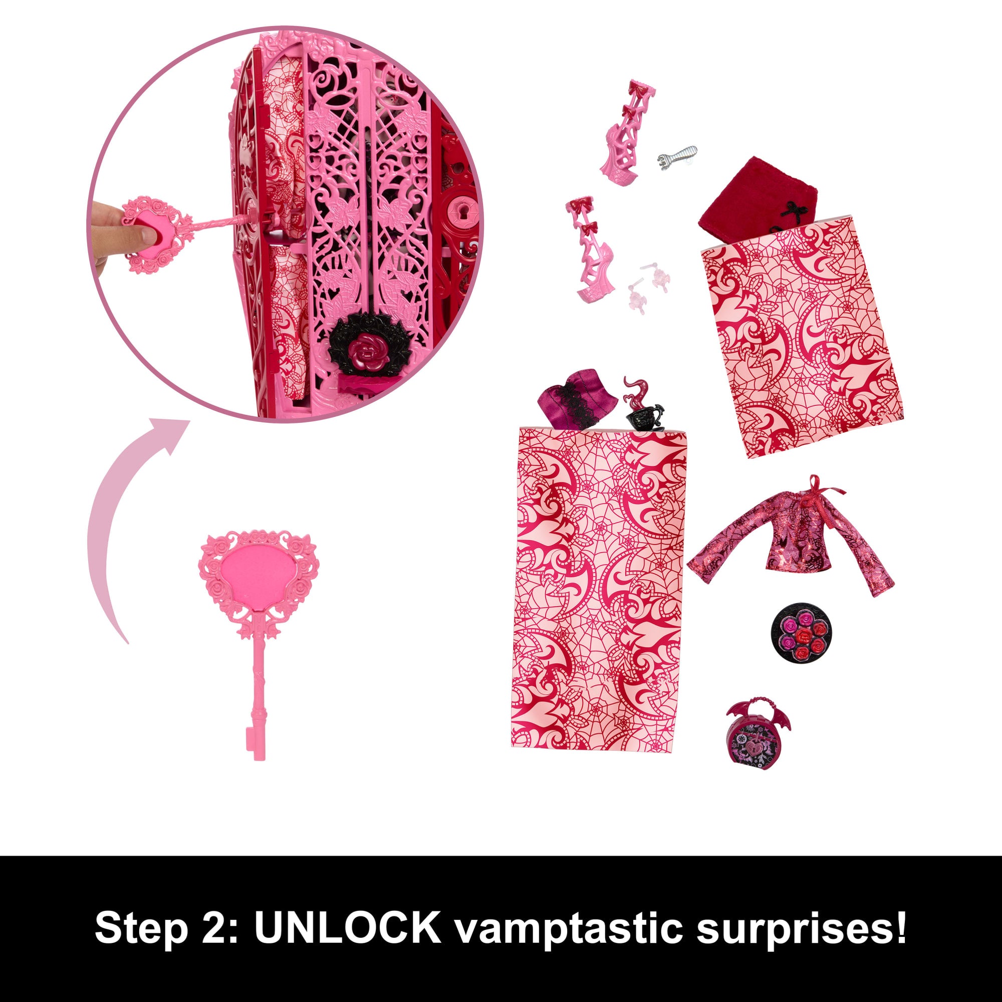 Monster High Skulltimate Secrets Garden Mysteries Playset. Draculaura Doll With 19+ Surprises - Image 4