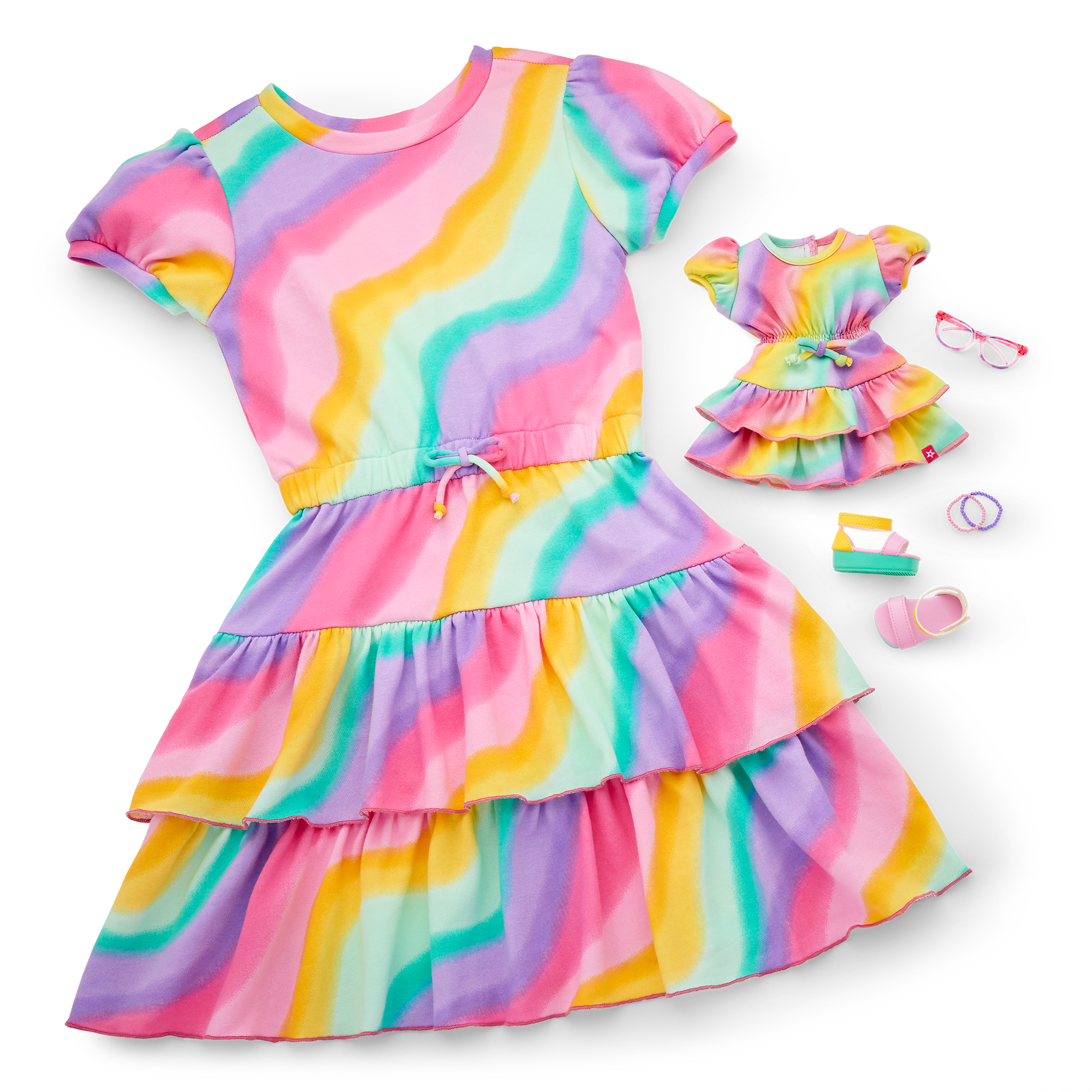 Summer's™ Rainbow Swirl Dress for Girls & 18-inch Dolls + Summer Doll (Girl of the Year™ 2025) - Image 6