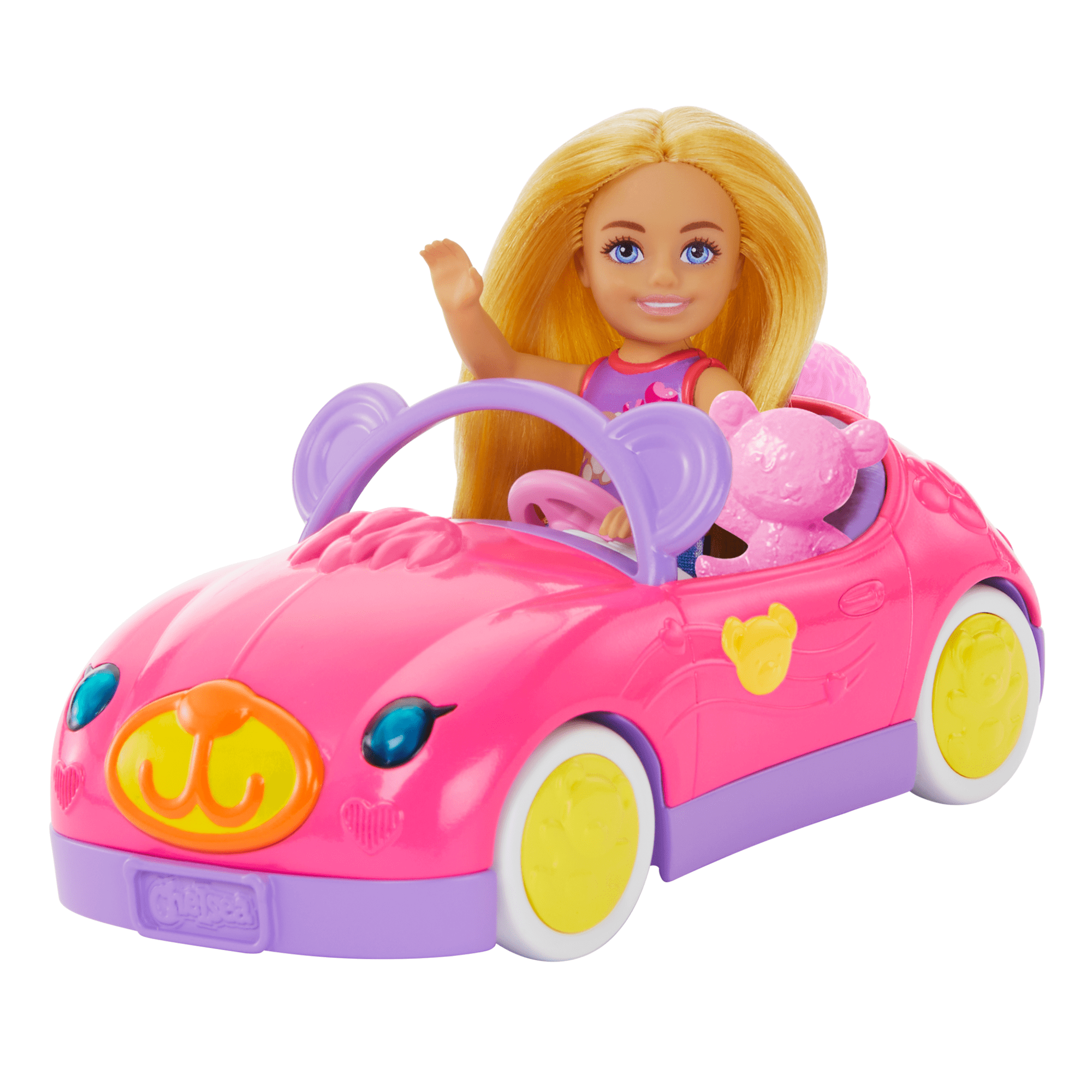 Barbie-Chelsea et Son Cabriolet-Coffret Poupée Blonde. Ours en Peluche - Image 2