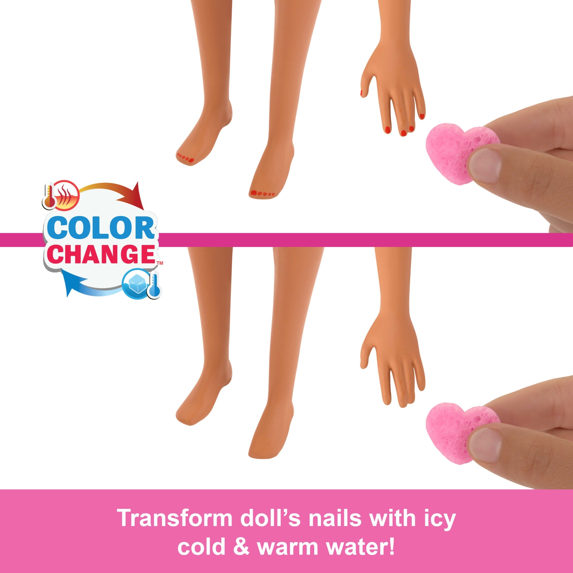 Barbie Mani-Pedi Spa Playset With Brunette Fashion Doll. Puppy & 7 Accessories. Color-Change Feature - Image 2