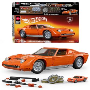 Mattel Brick Shop Hot Wheels '71 Lamborghini Miura P400 Sv Building Toy Kit
