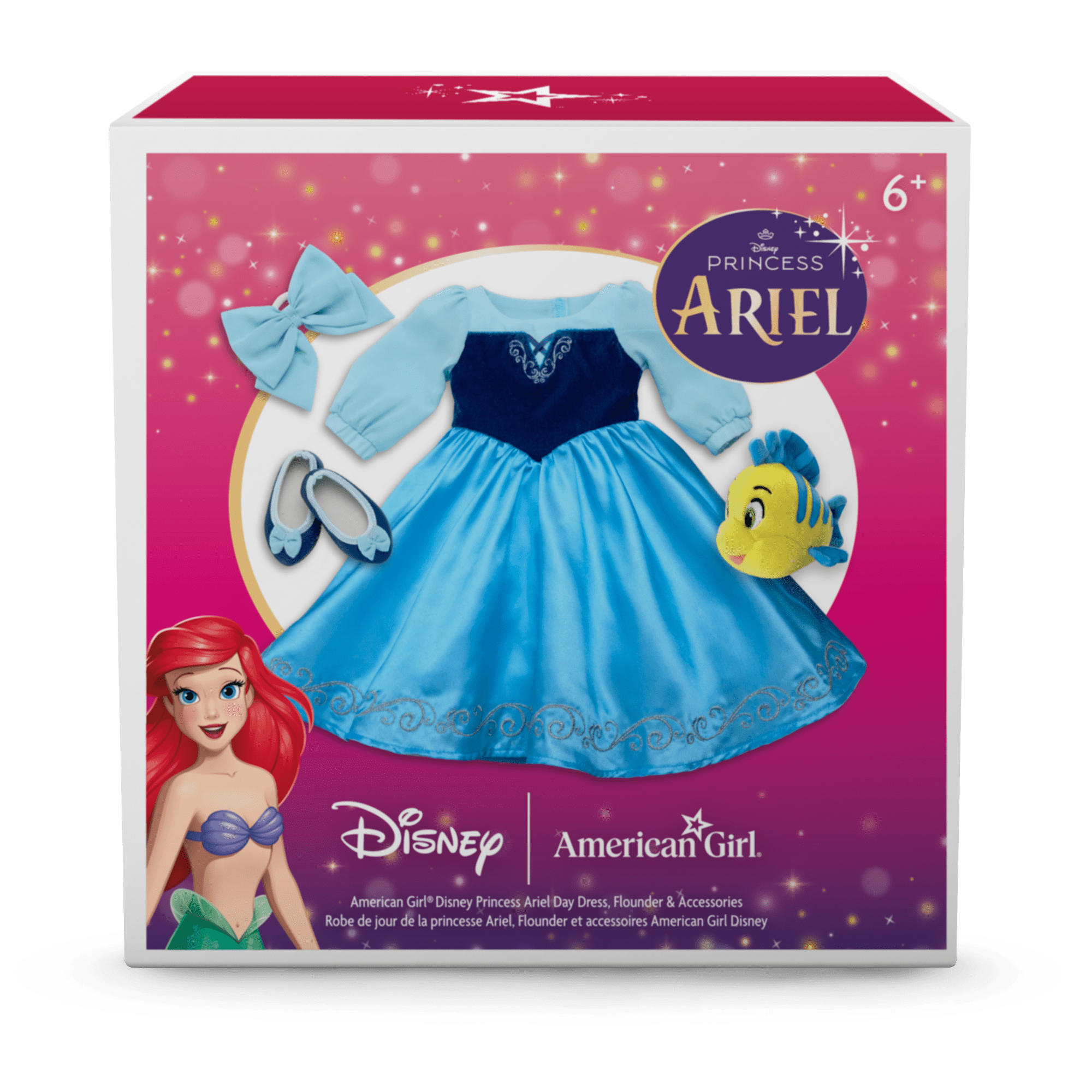 American Girl® Disney Princess Ariel Day Dress. Flounder & Accessories for 18-inch Dolls - Image 9