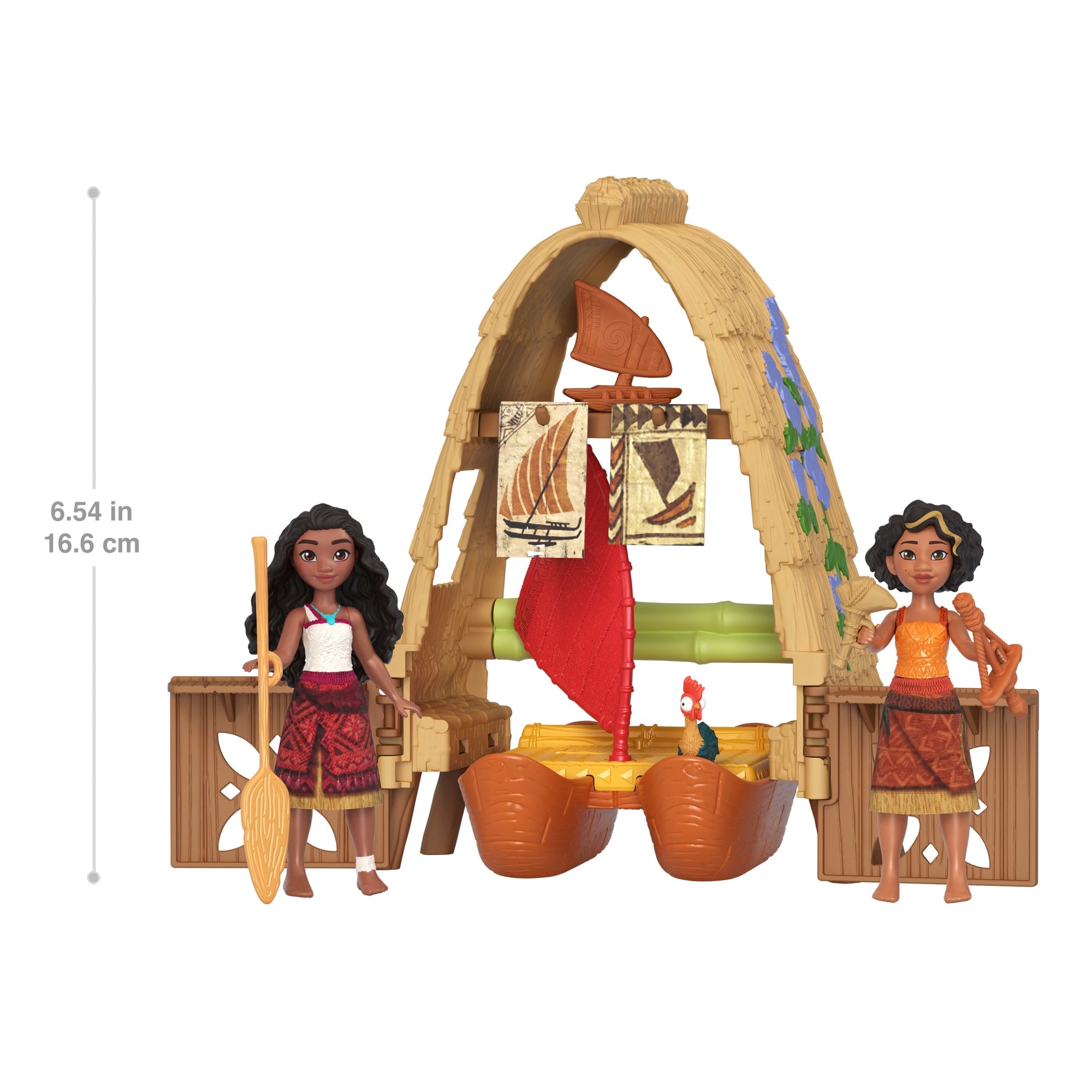 Disney Moana 2 Toys. Moana & Loto's Workshop Playset. 2 Small Dolls. Friend Figure. Boat & Accessories - Image 5