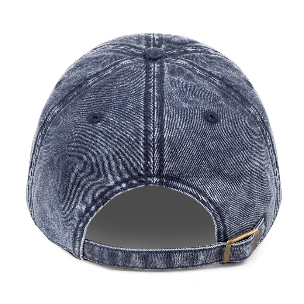 Hot Wheels Checked Logo Blue Denim Dad Hat - Image 2
