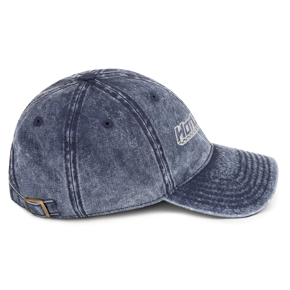 Hot Wheels Checked Logo Blue Denim Dad Hat - Image 4