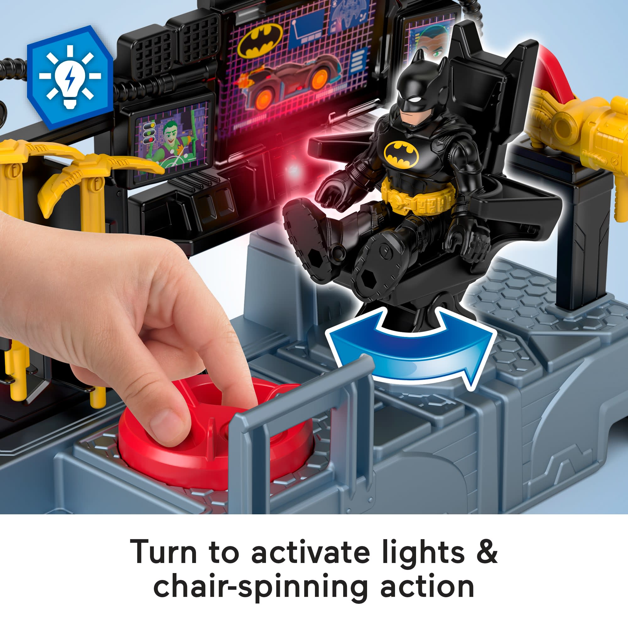 Imaginext DC Super Friends Bat Command Center Playset With Lights & Batman Figure - Image 3