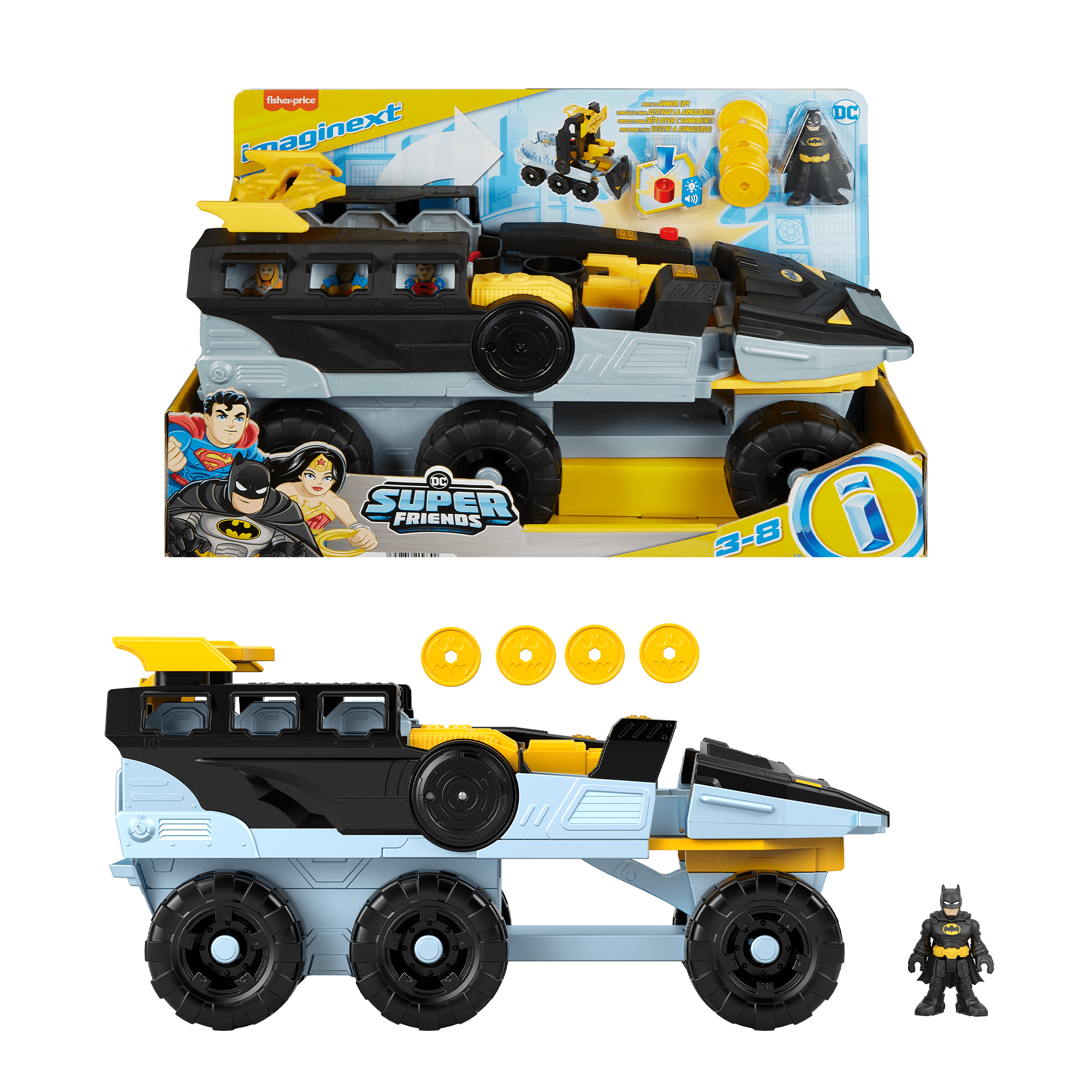 Imaginext Dc Super Friends Batchar Transformable. Figurine Batman