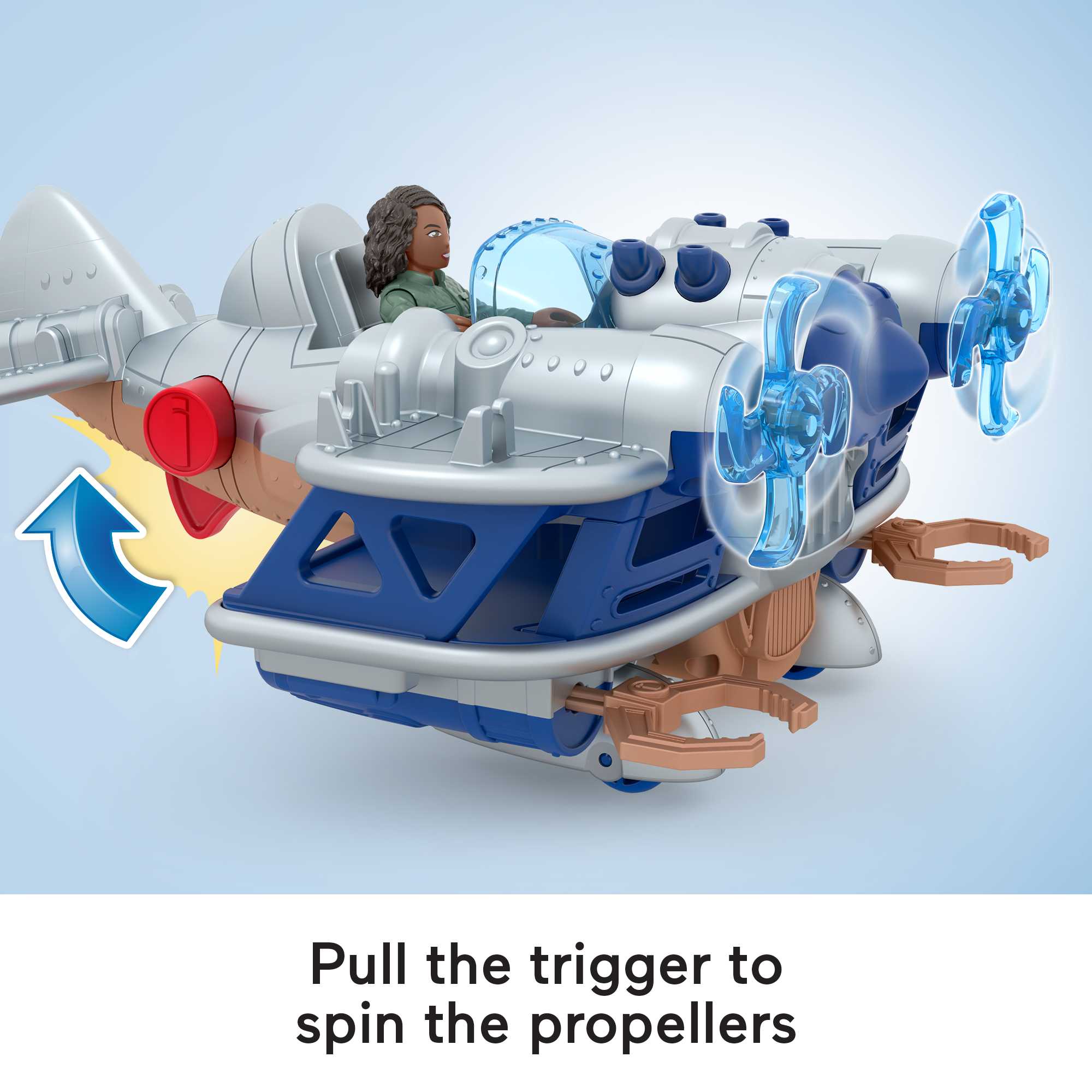 Imaginext Jurassic World Dominion Kayla Watts Figure & Toy Plane. Air Tracker. 4 Pieces - Image 3