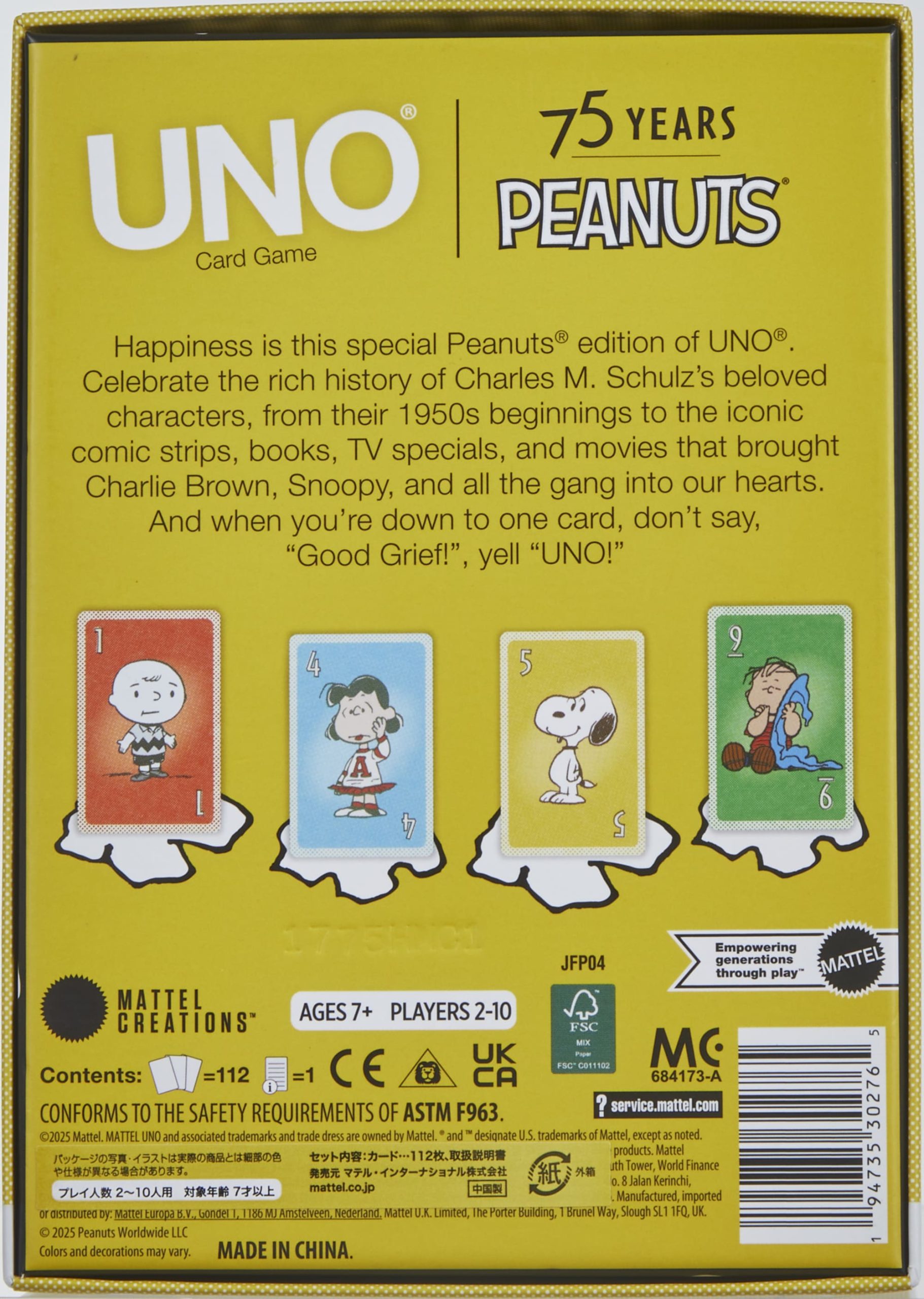 UNO Canvas Peanuts Card Deck - Image 9