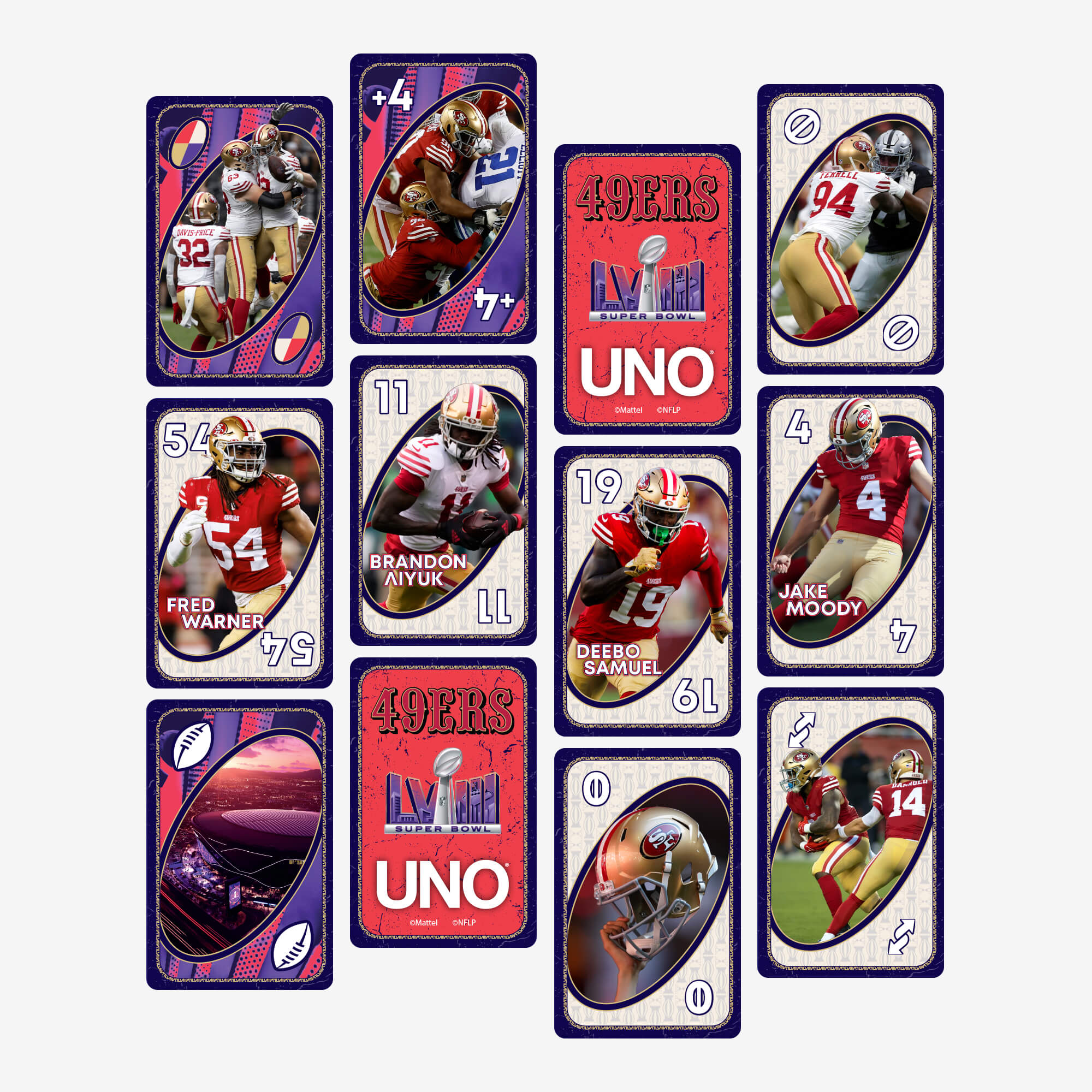UNO LVIII Super Bowl Card Game San Francisco 49ers - Image 3