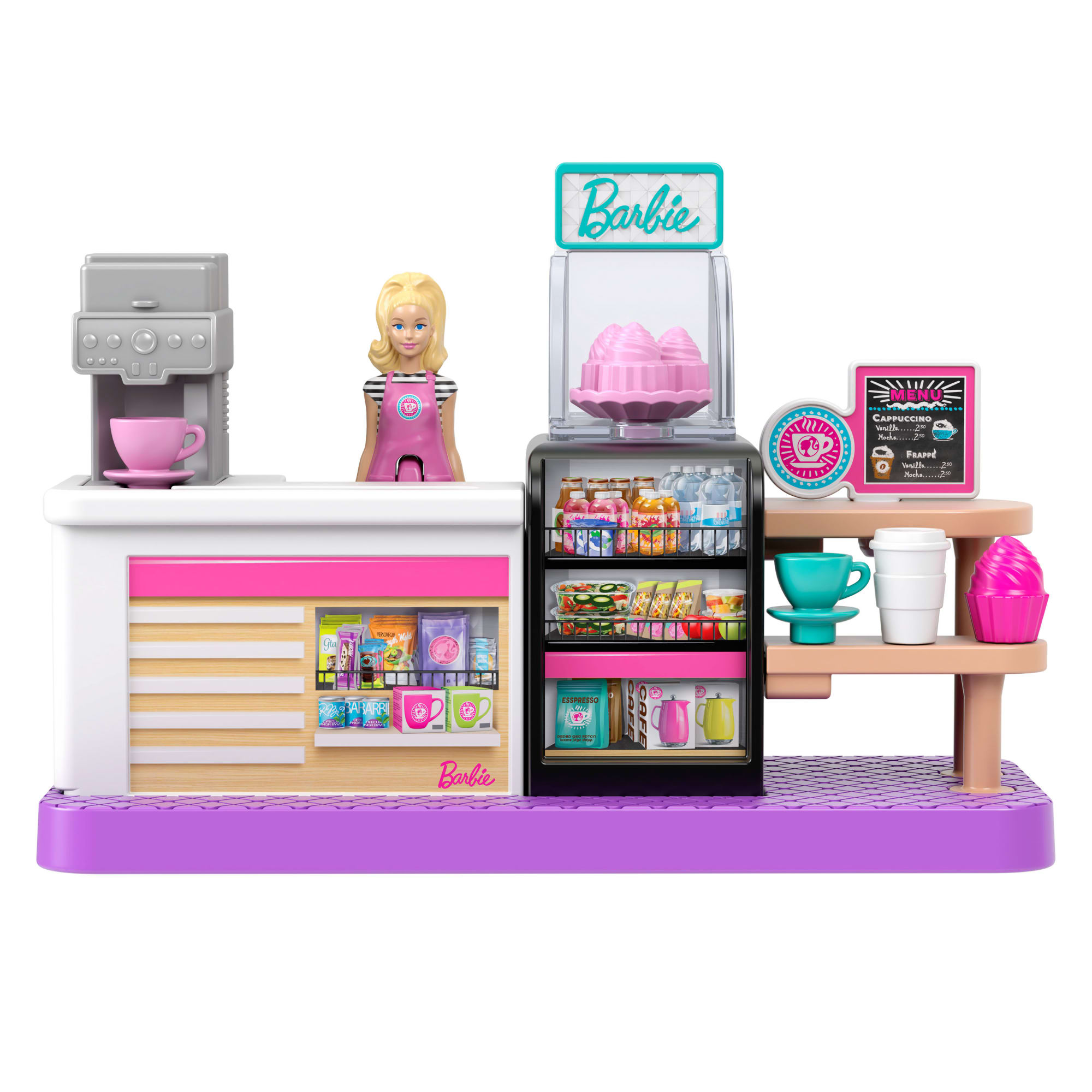 Barbie Mini BarbieLand Set de Juego Cafetería con Mini Muñeca - Image 4