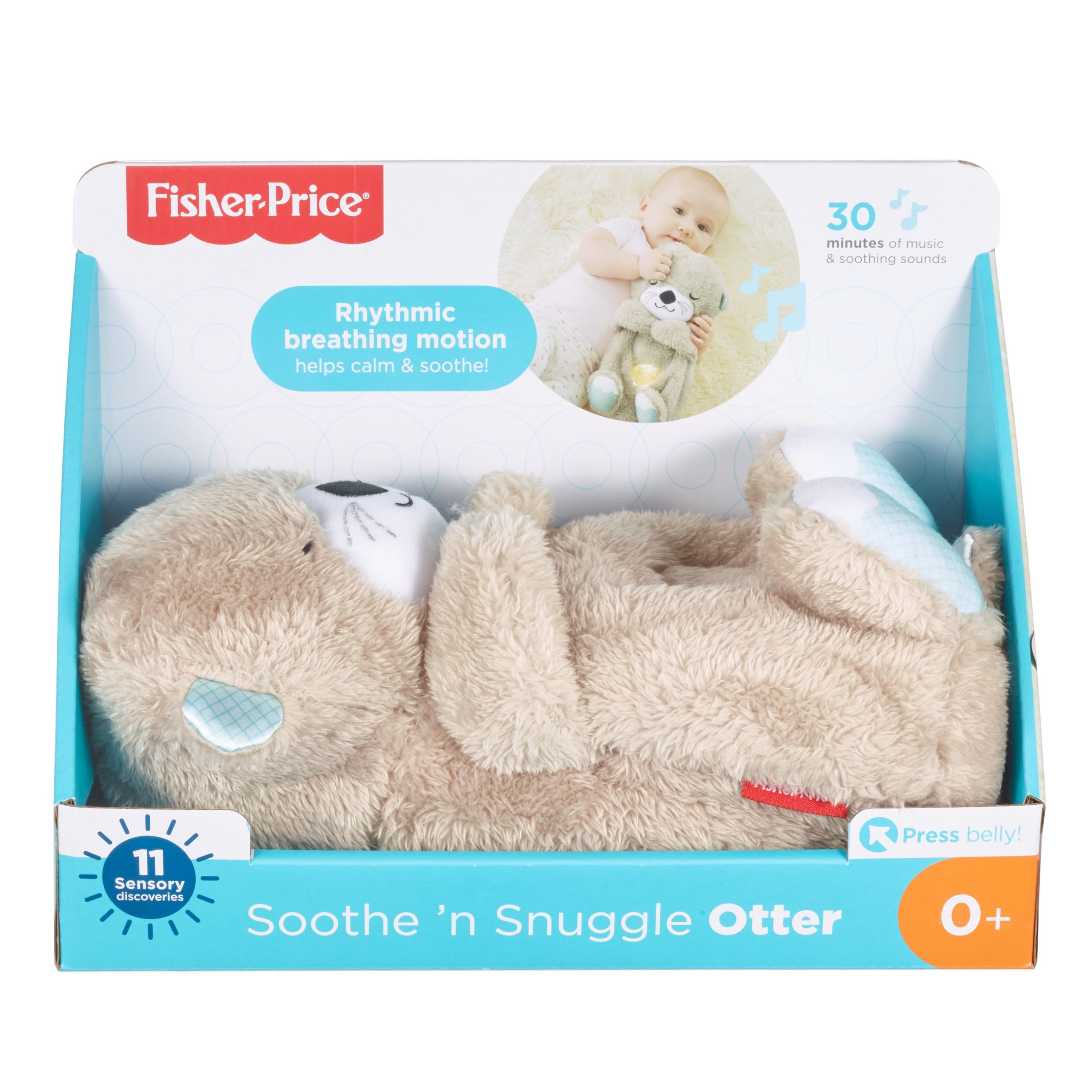 Fisher-Price Soothe 'n Snuggle Otter. Plush Baby Toy. Sound Machine With Breathing Motion - Image 6